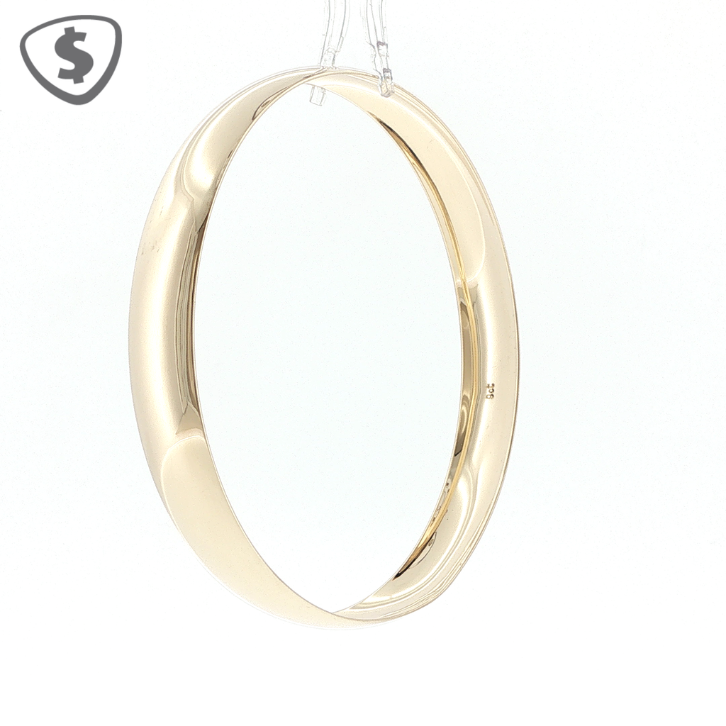 9ct Yellow Gold 9mm Slip On Bangle