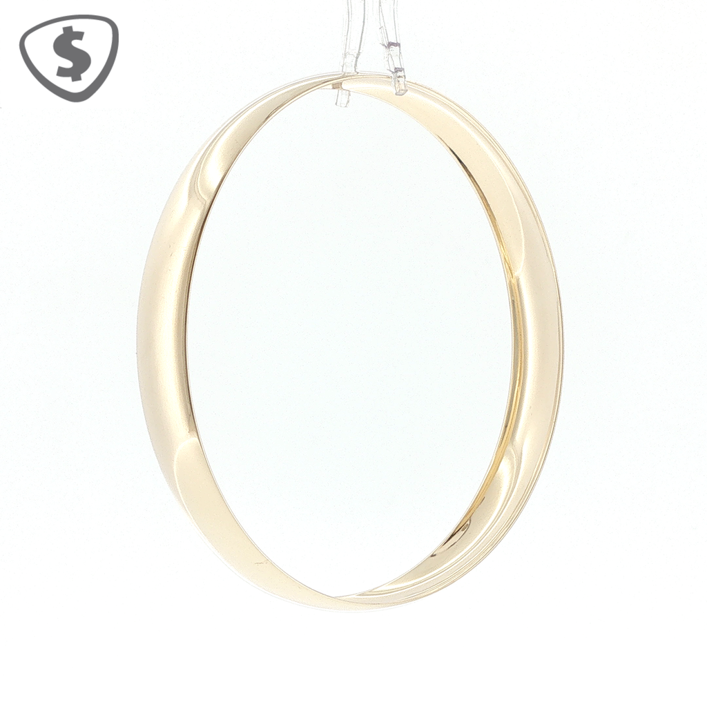 9ct Yellow Gold 9mm Slip On Bangle