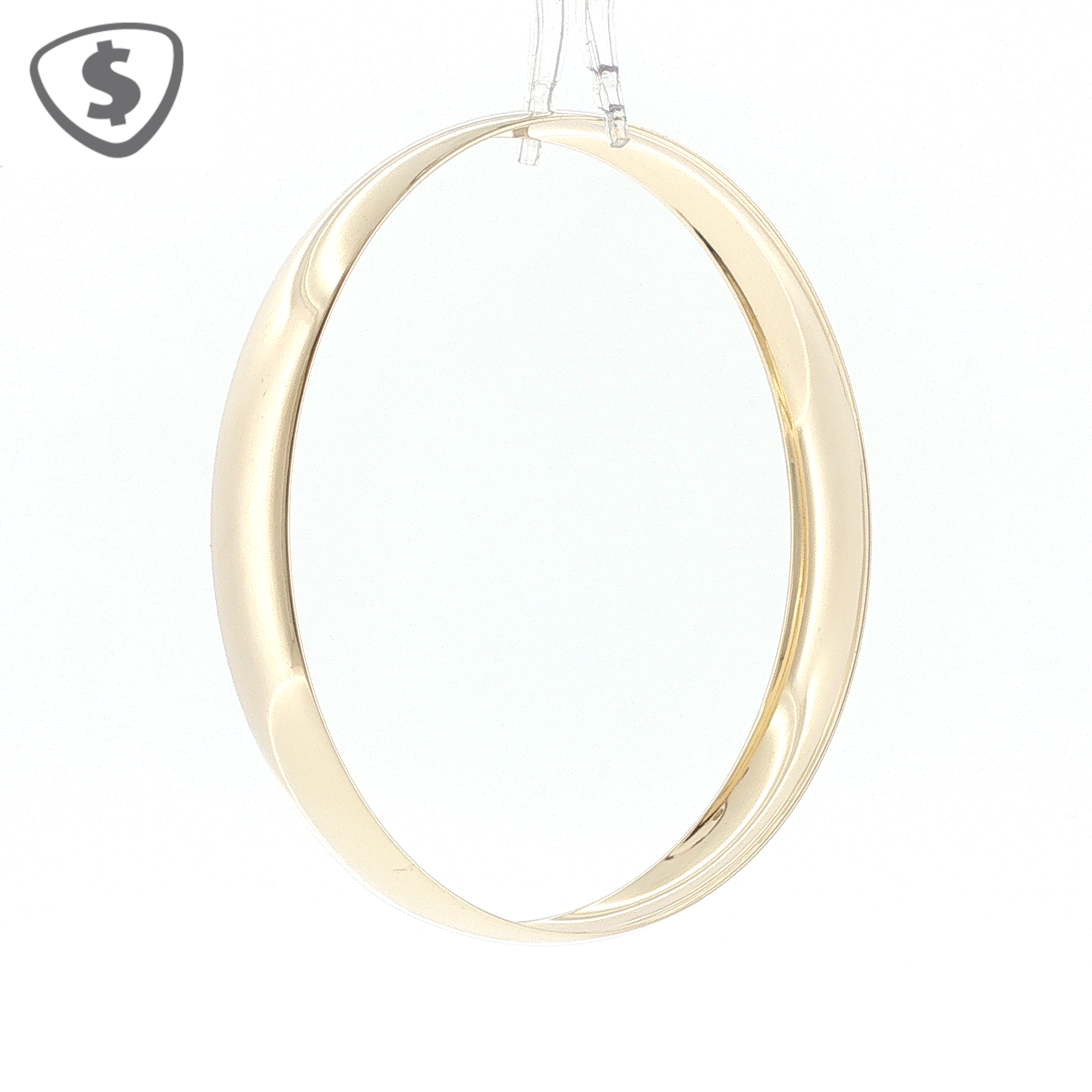 9ct Yellow Gold 9mm Slip On Bangle