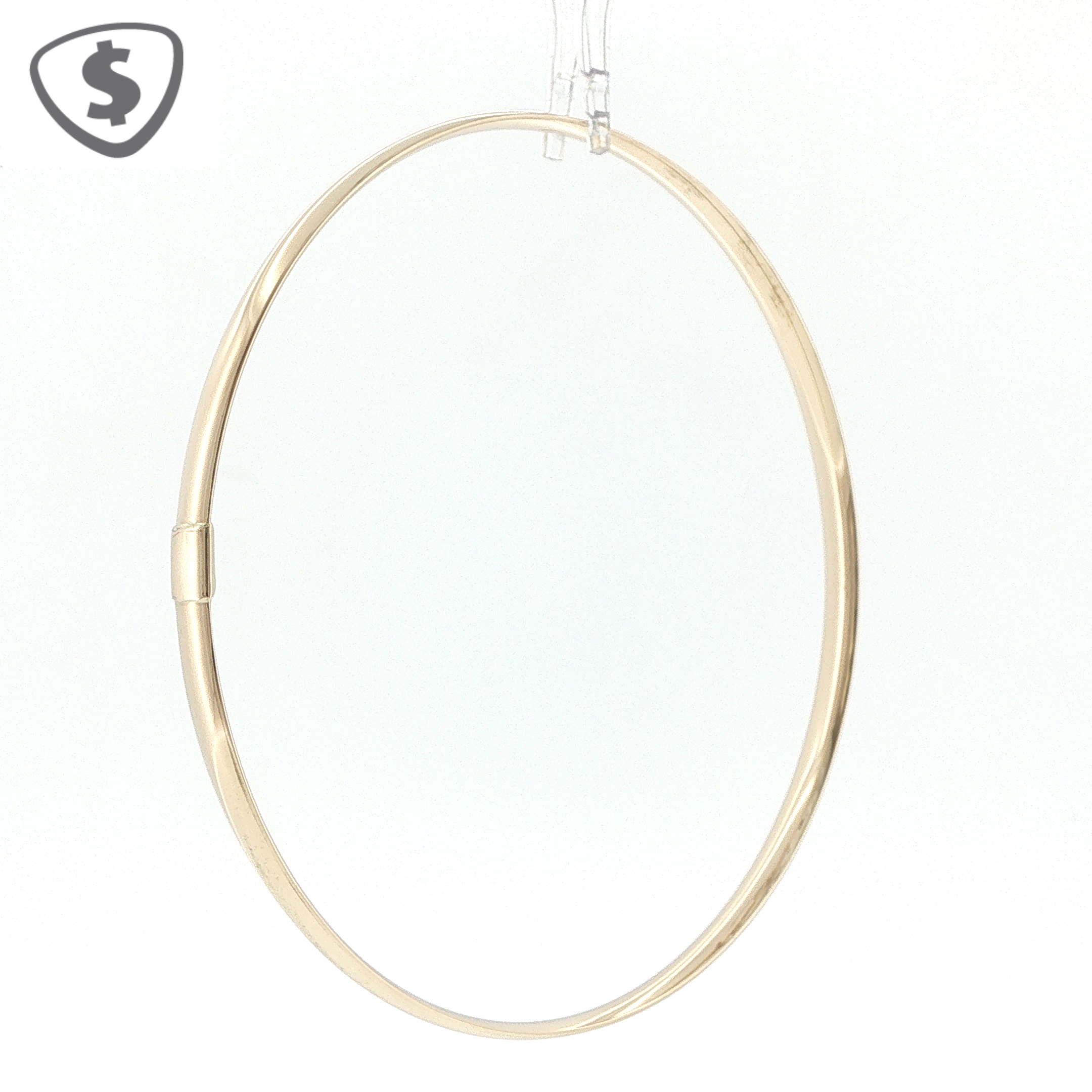 14ct Yellow Gold 4mm Slip On Bangle