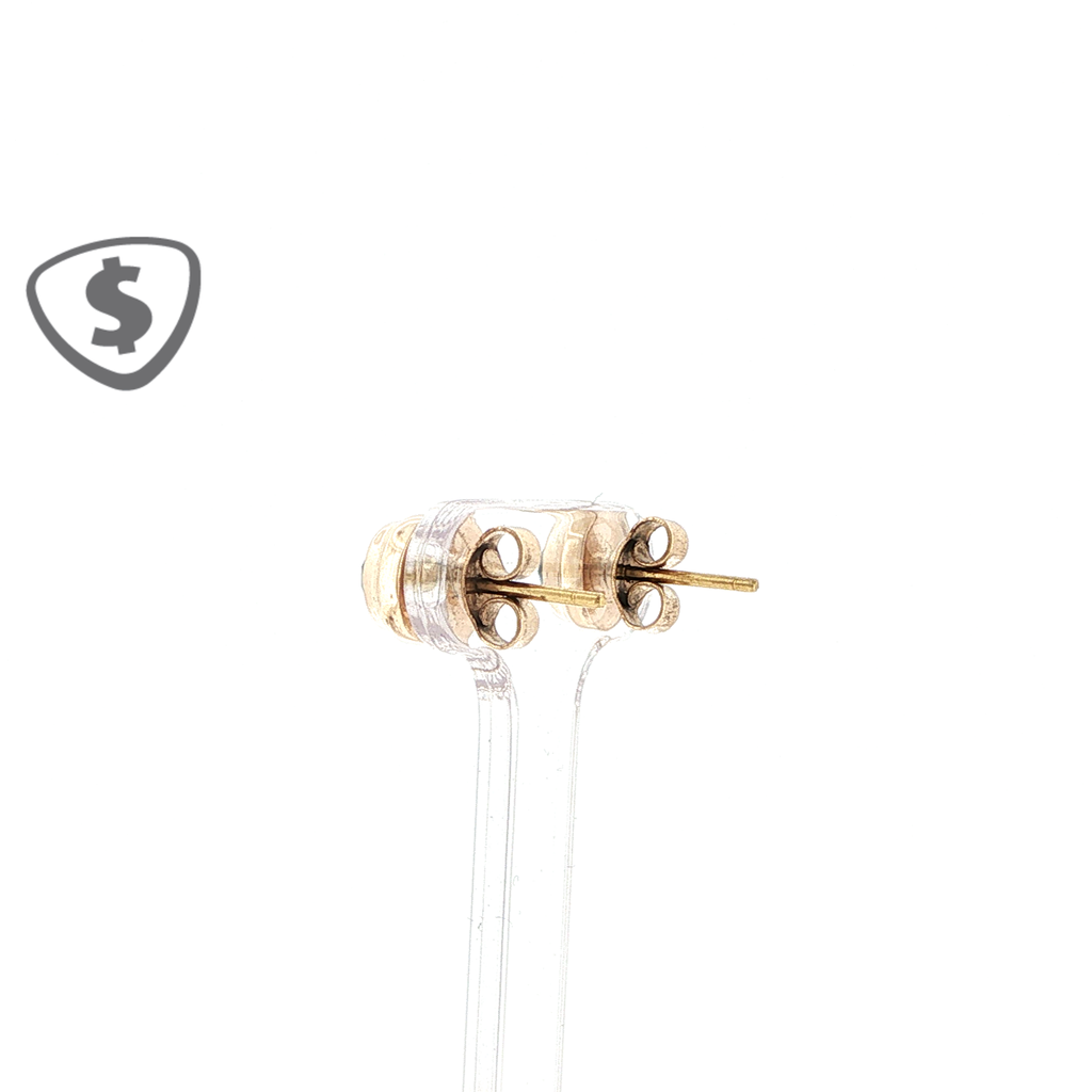 9ct Yellow Gold Blue Cubix Zirconia Stud Earrings
