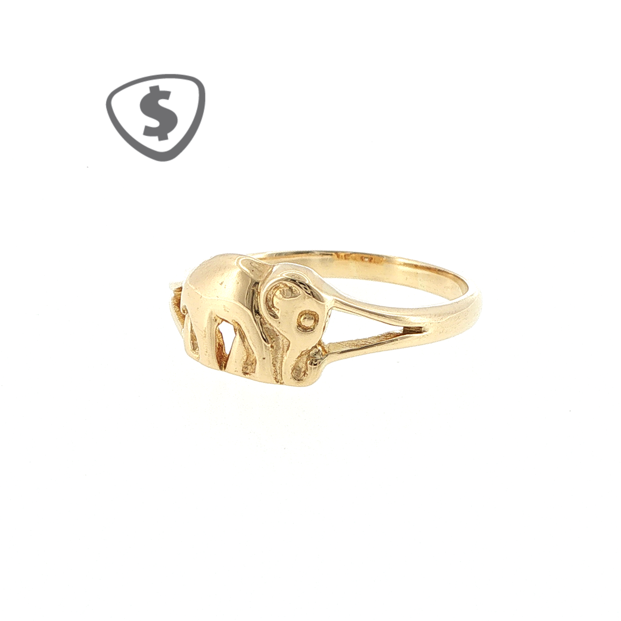 14ct Yellow Gold Elephant Ring