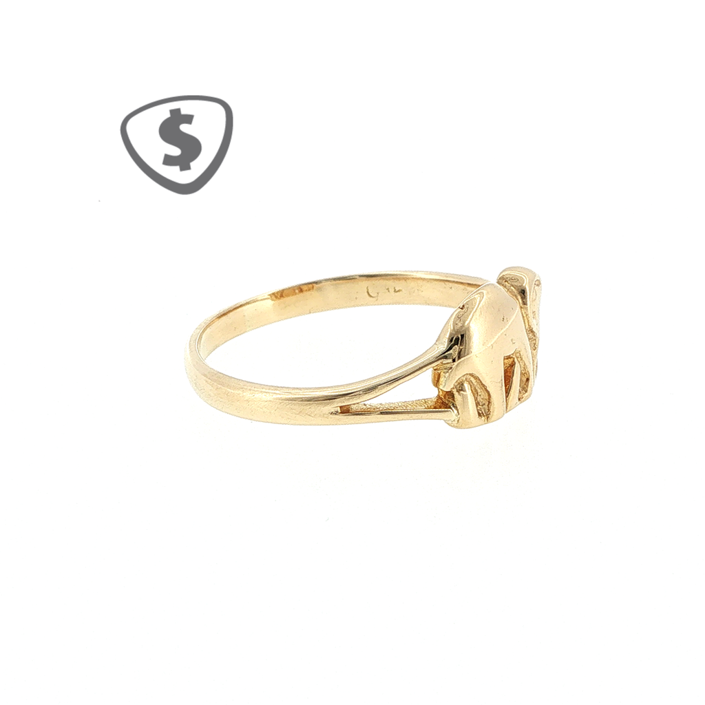 14ct Yellow Gold Elephant Ring