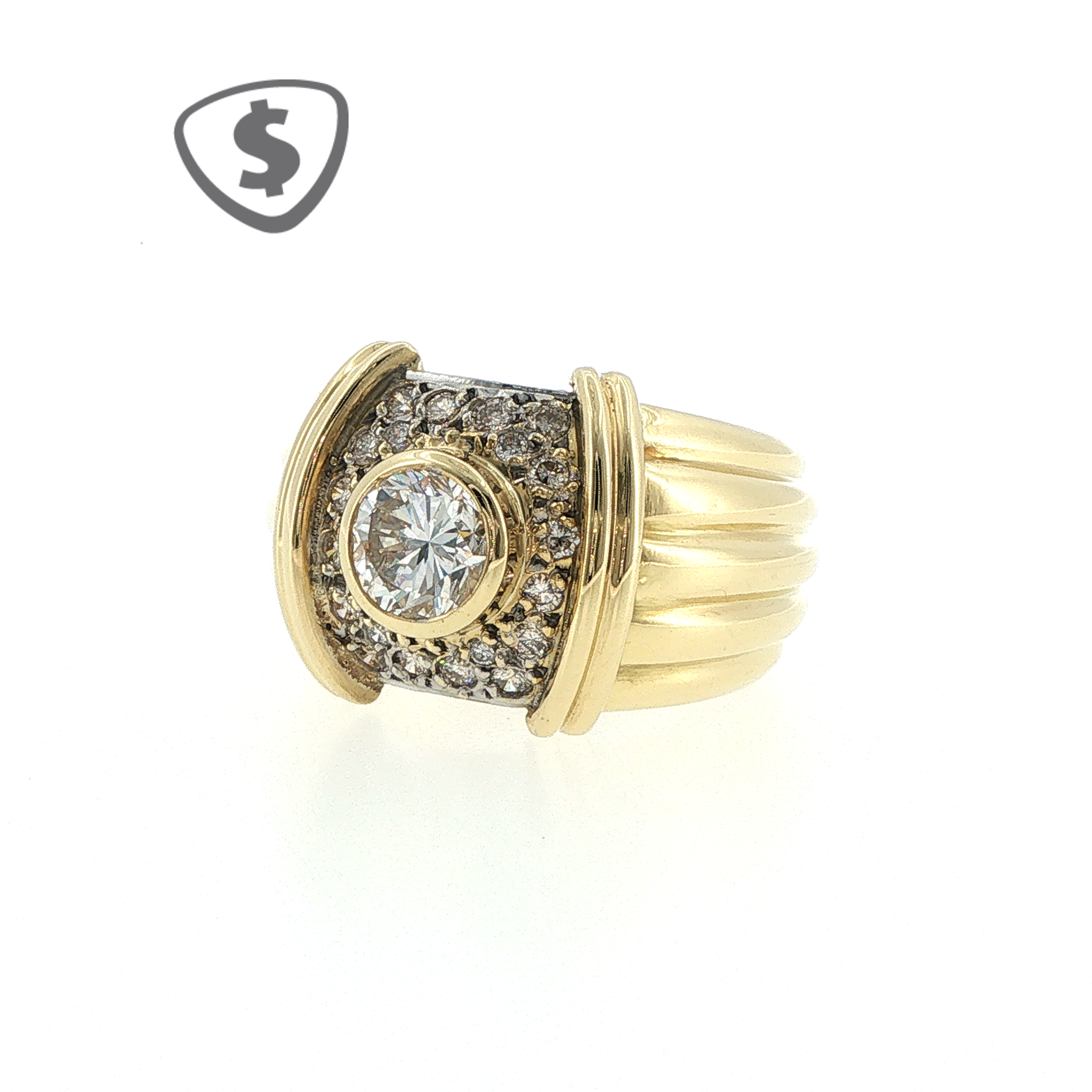 18ct Yellow Gold and Diamond Dress Ring