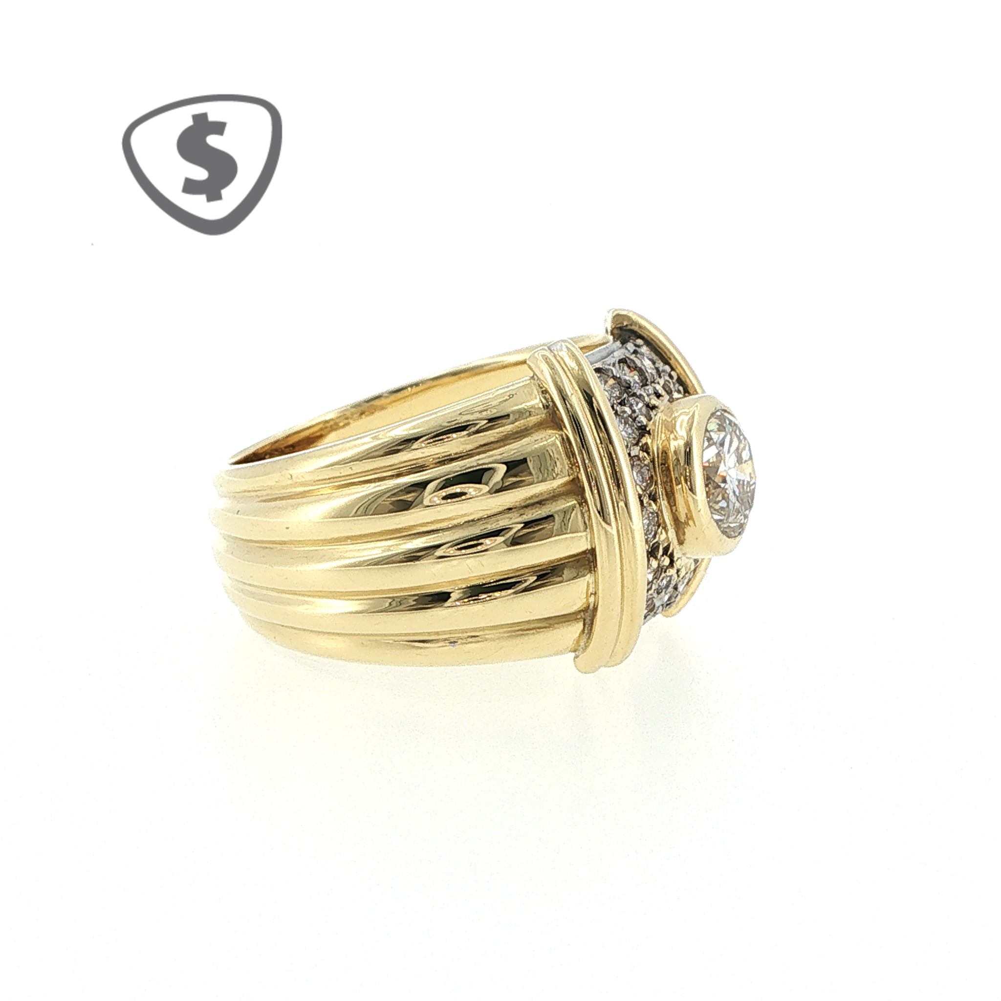 18ct Yellow Gold and Diamond Dress Ring