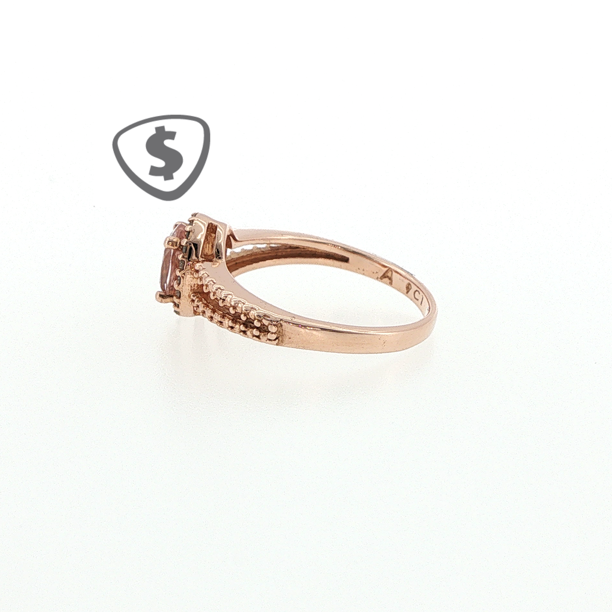 9ct Rose Gold Halo Engagement Ring