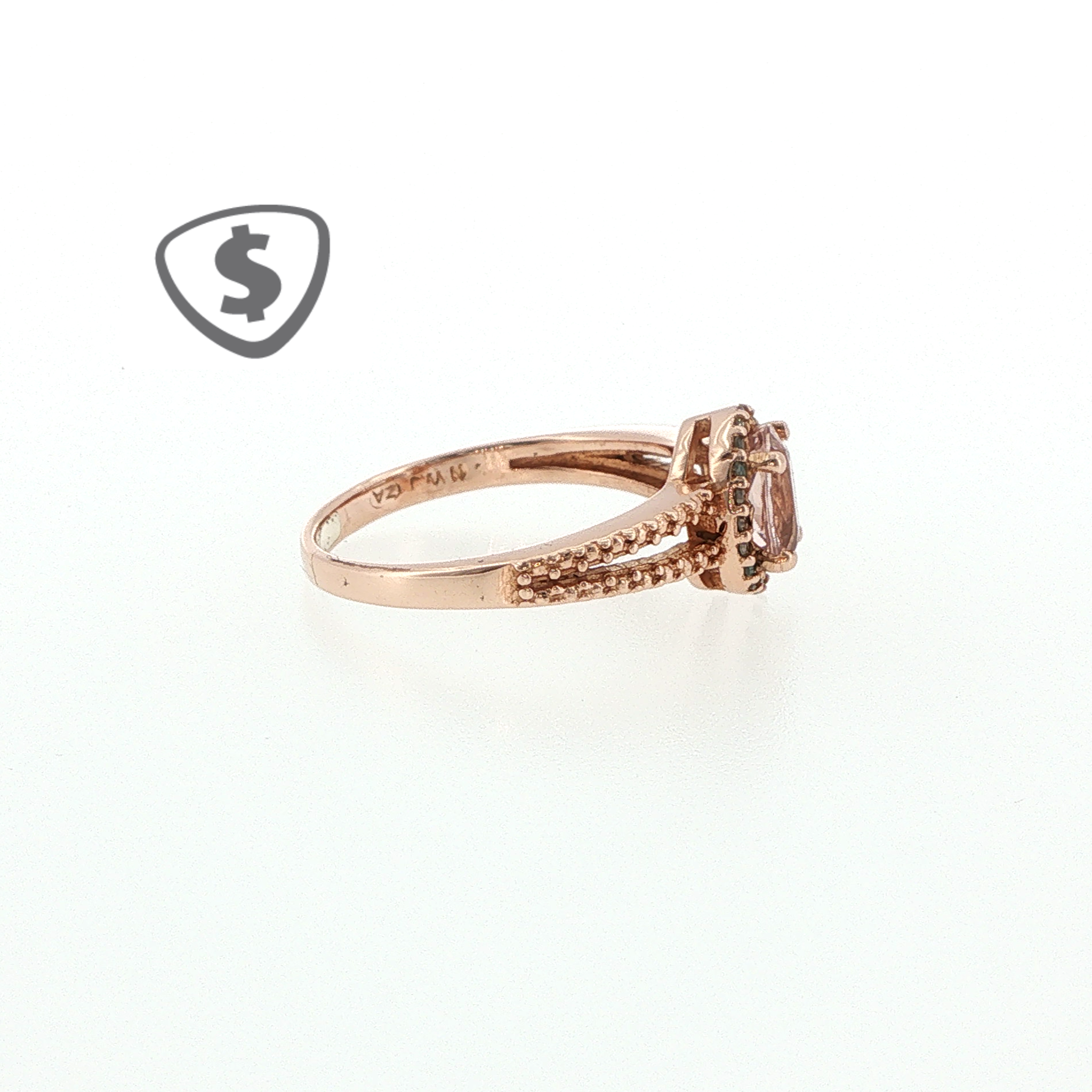 9ct Rose Gold Halo Engagement Ring