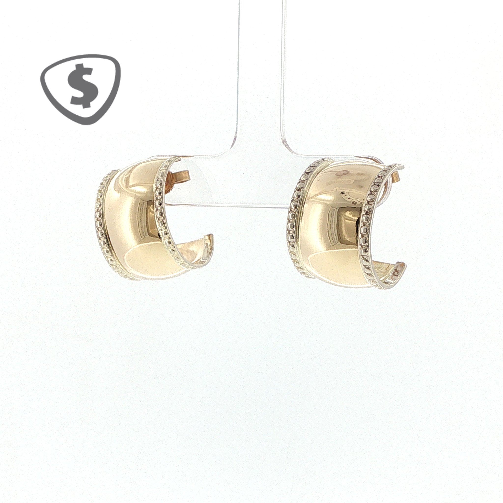 9ct Yellow and White Gold Earrings
