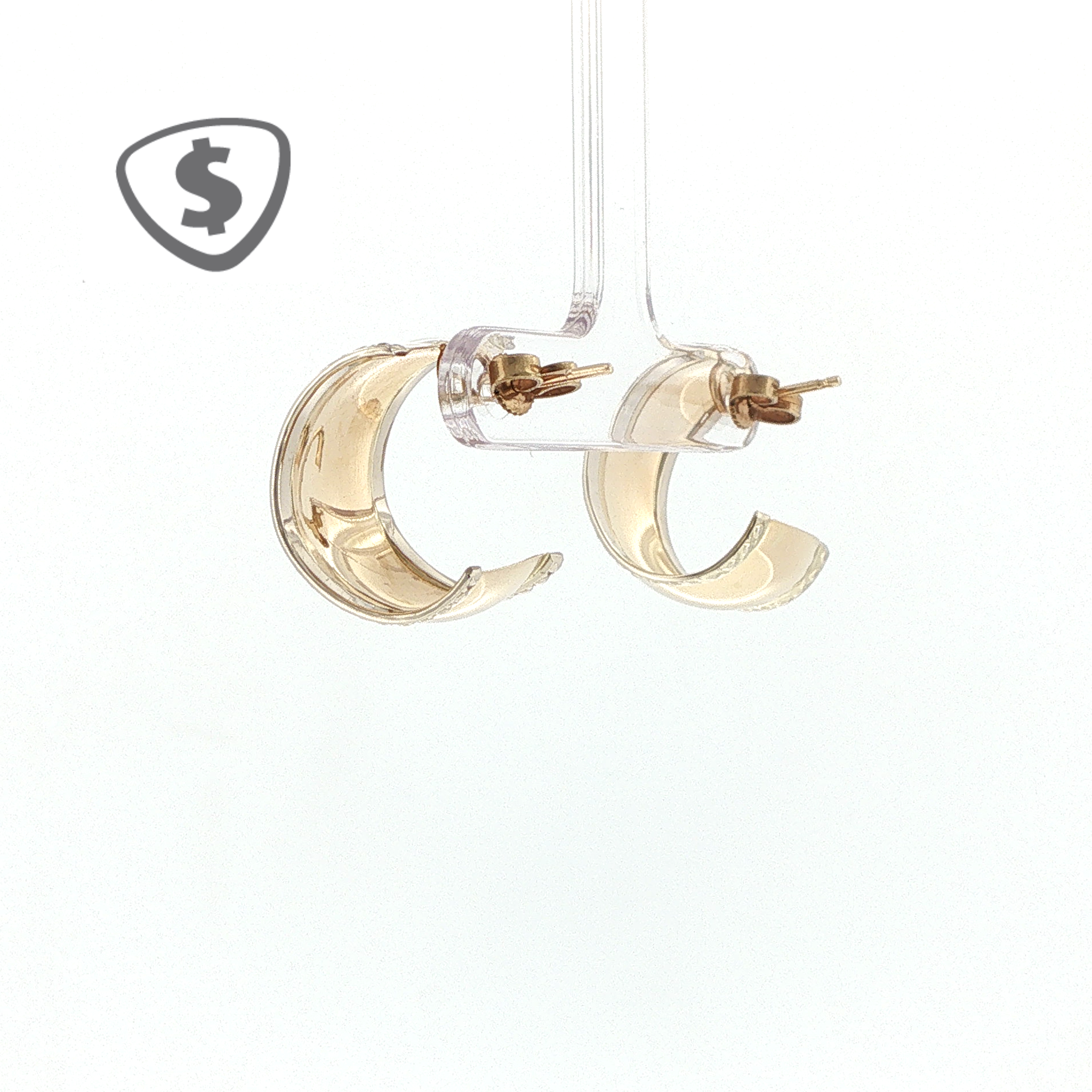 9ct Yellow and White Gold Earrings