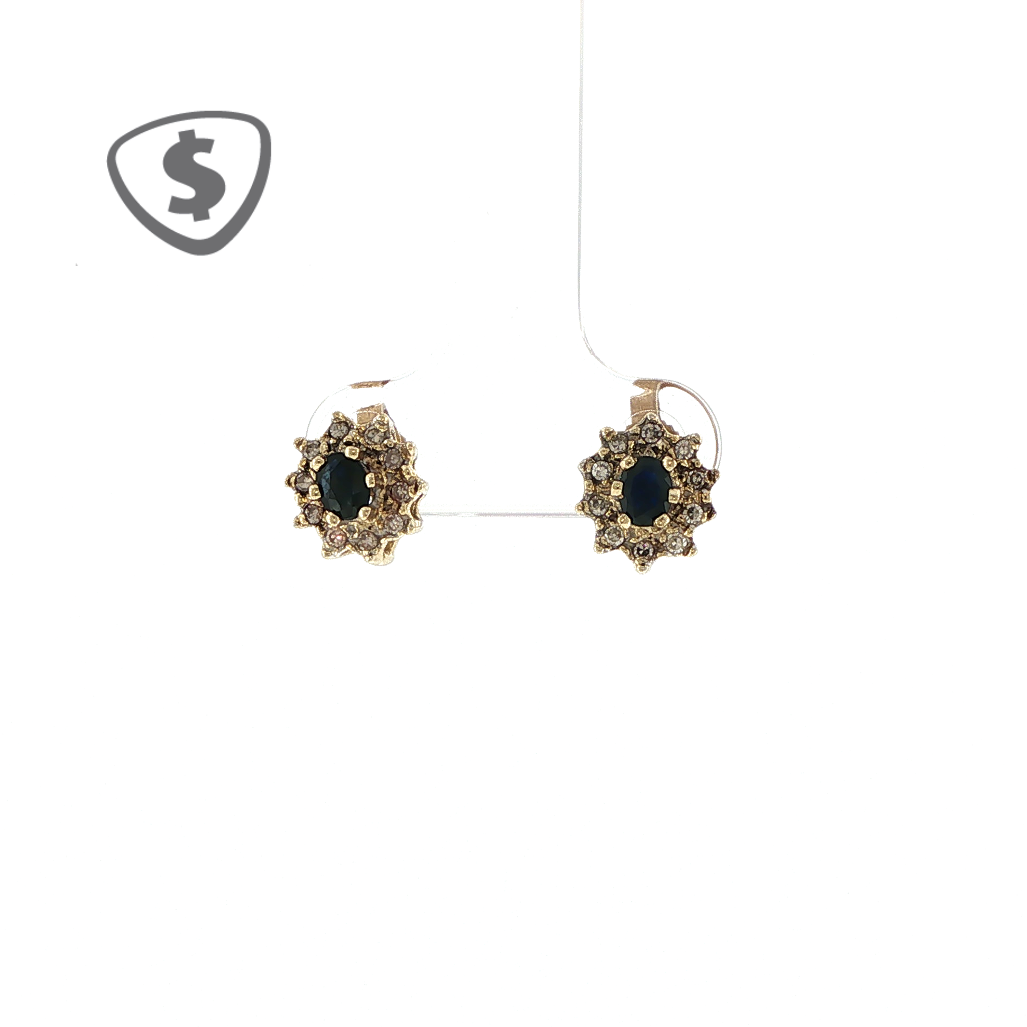 9ct Yellow Gold Sapphire Earrings