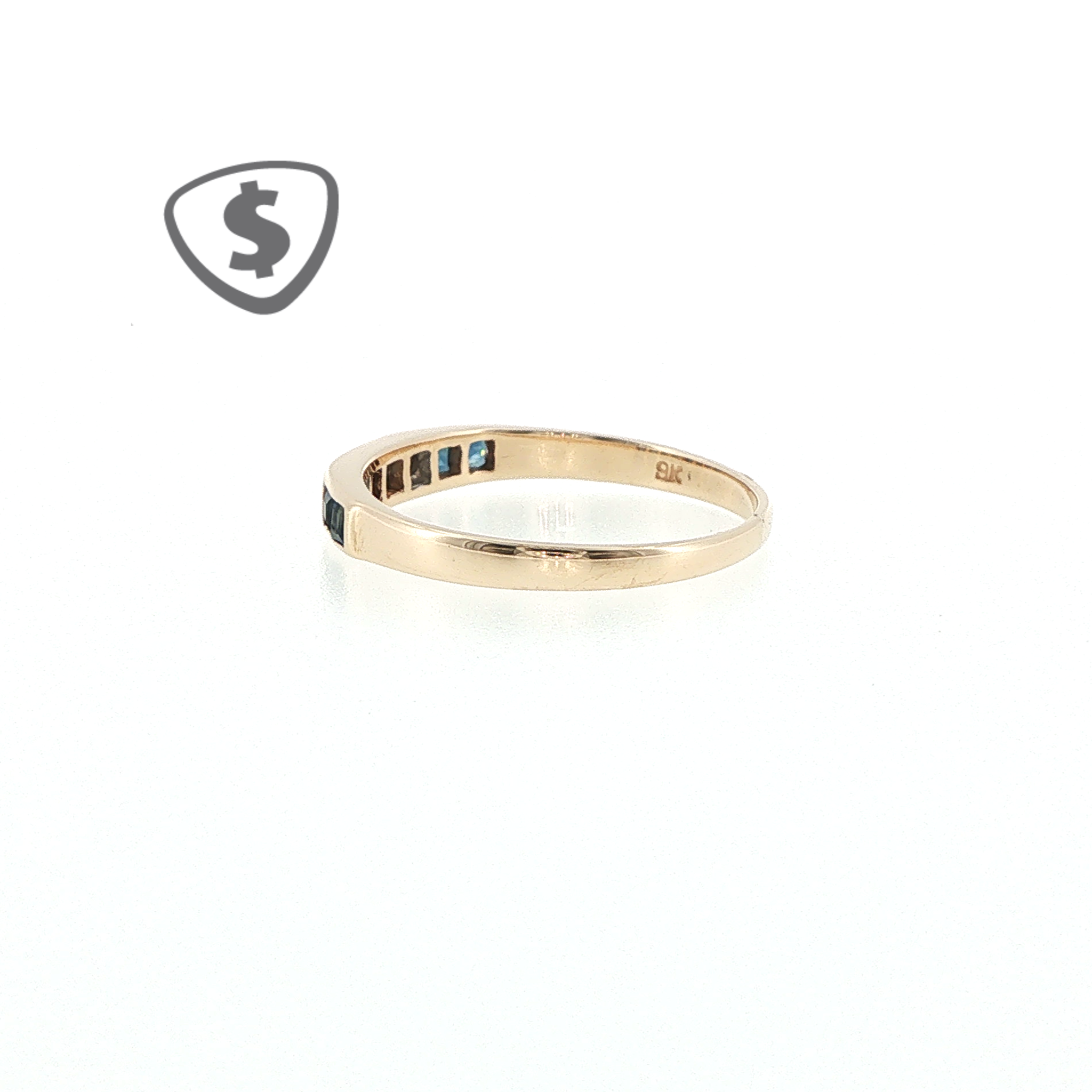 9ct Yellow Gold Eternity Sapphire Ring