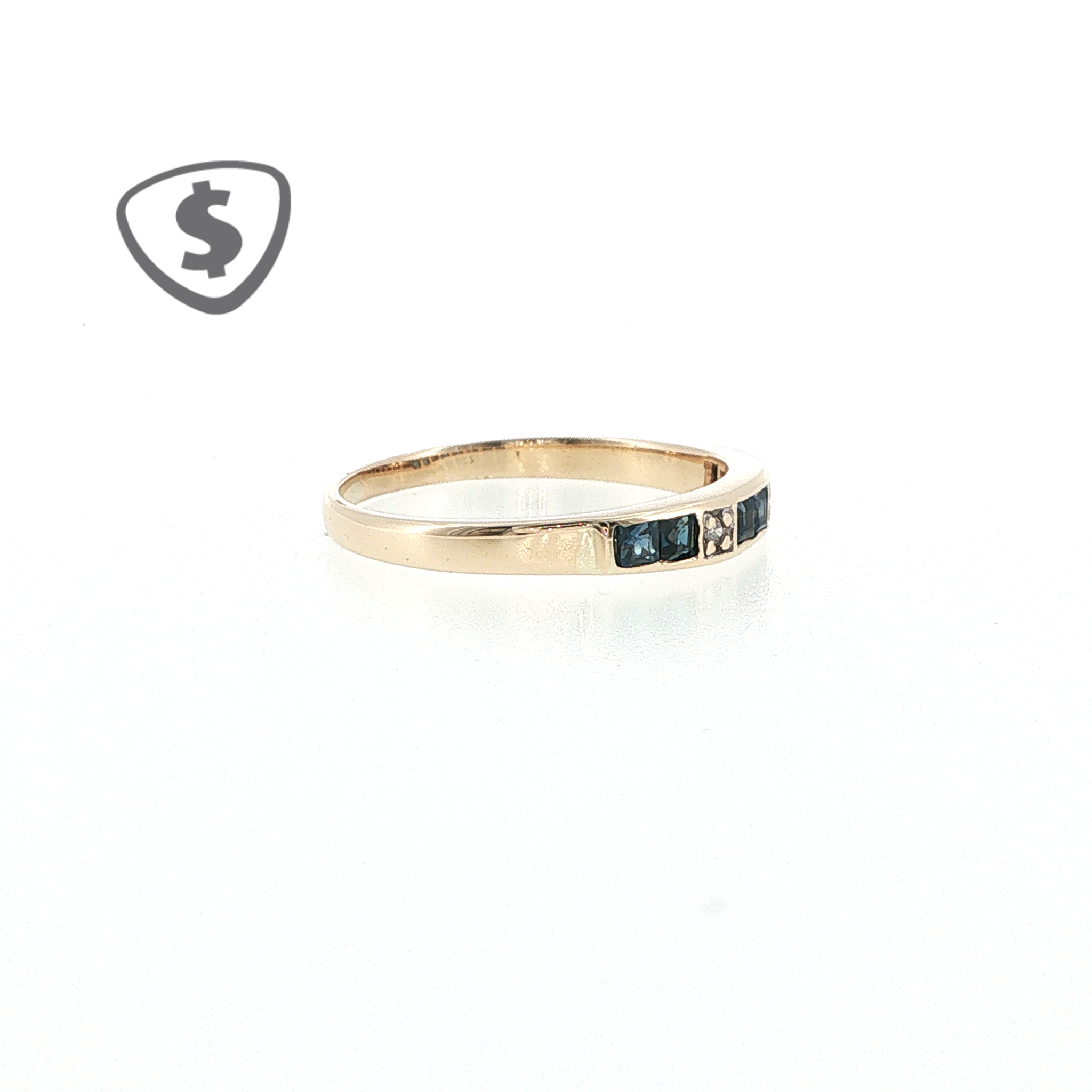 9ct Yellow Gold Eternity Sapphire Ring