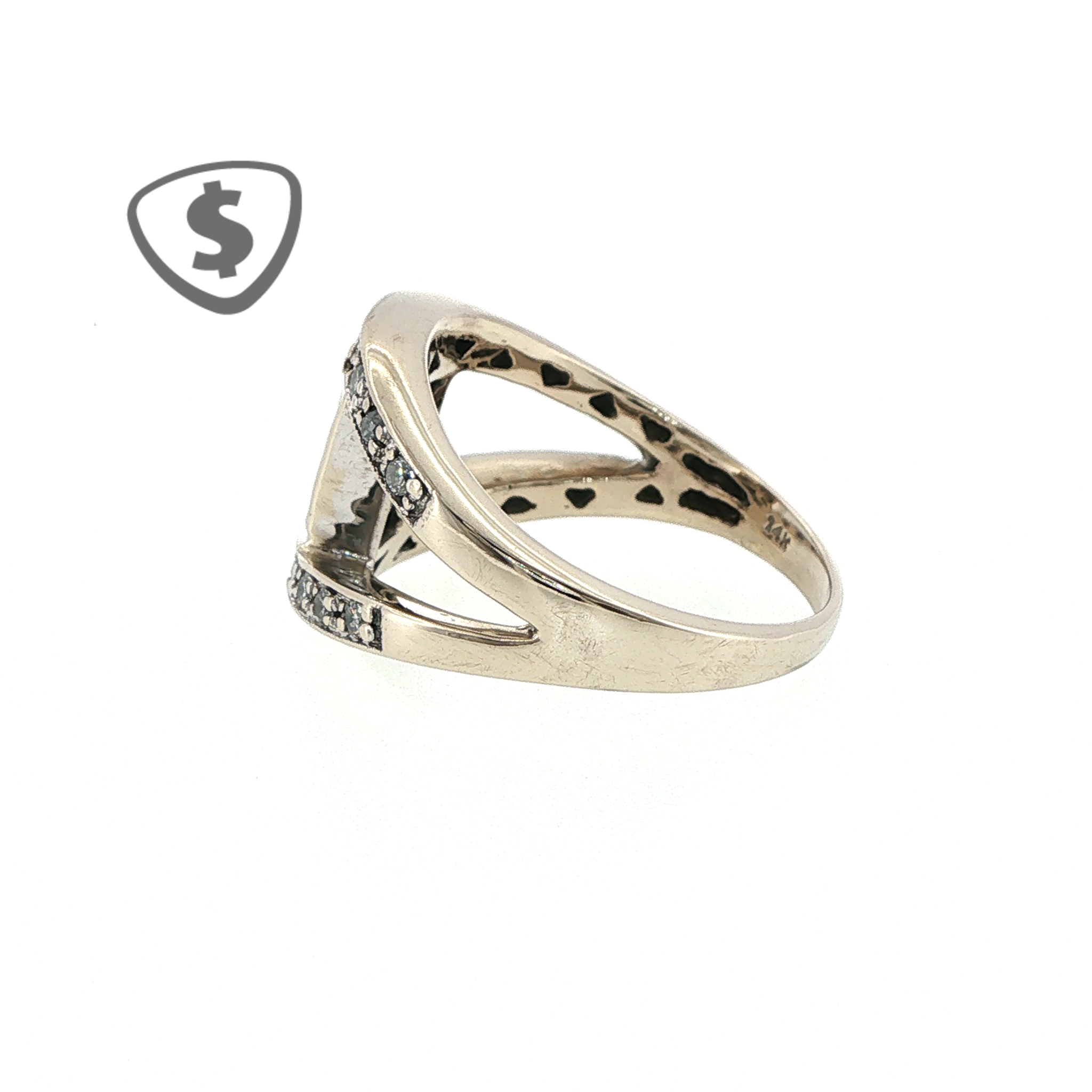 14ct White Gold Diamond Engagement Ring
