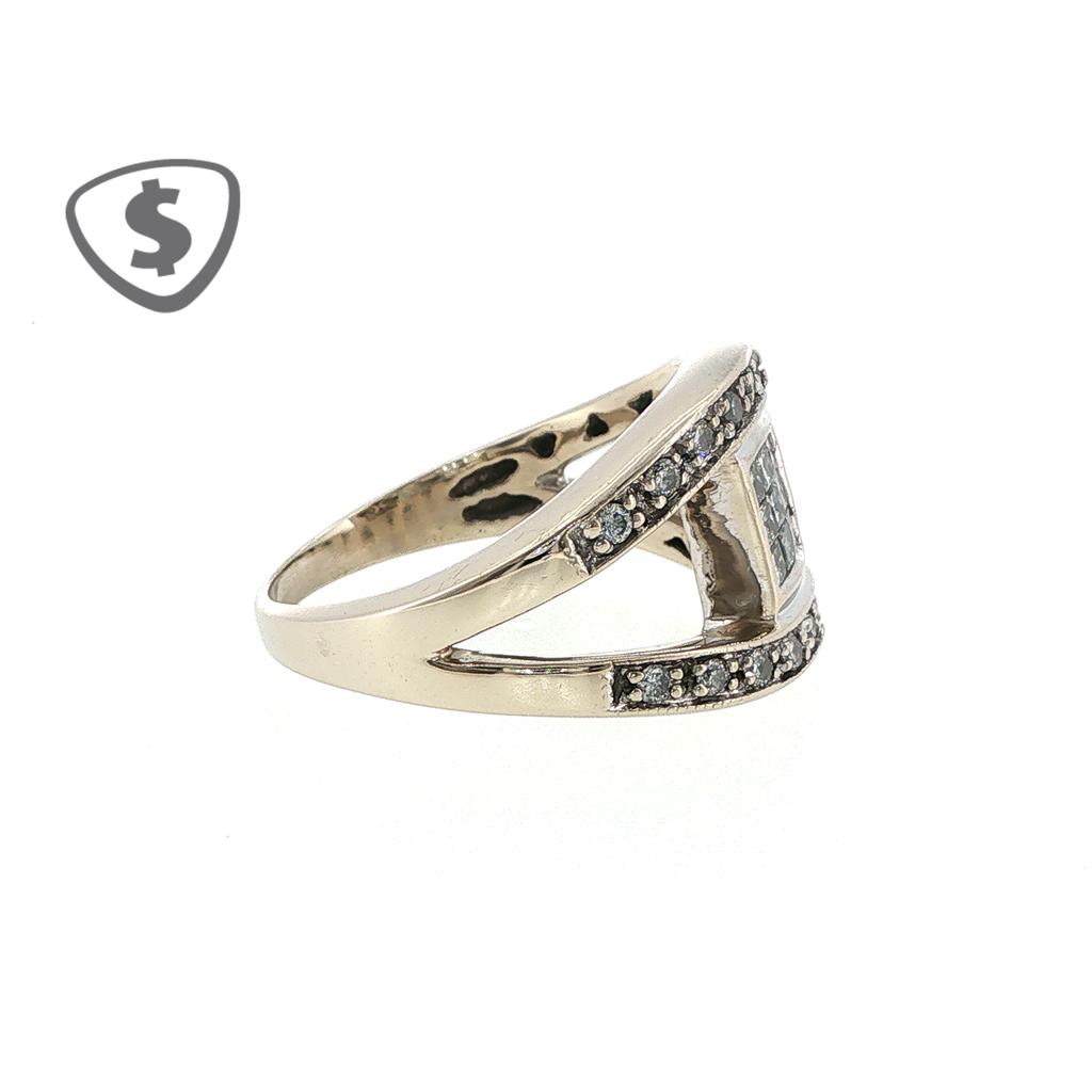 14ct White Gold Diamond Engagement Ring