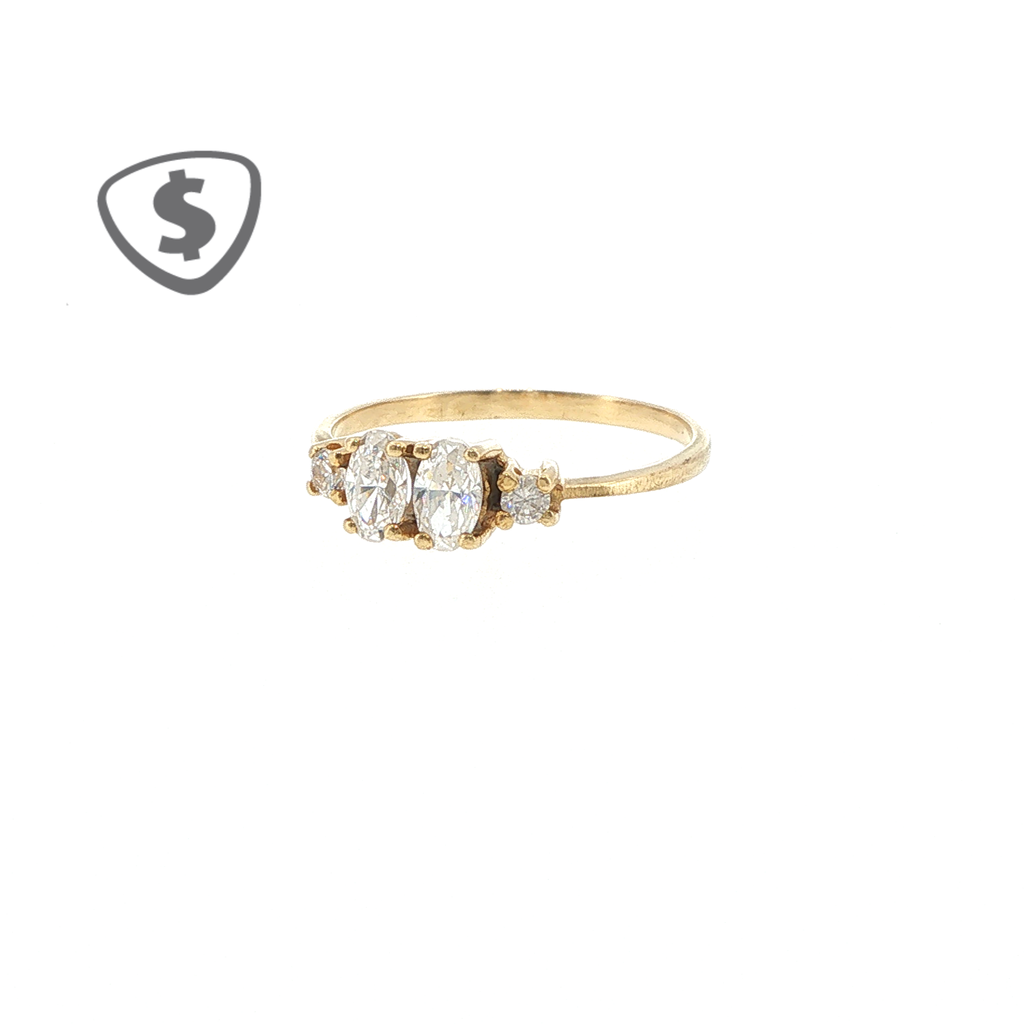 18ct Yellow Gold Trilogy Engagement Ring