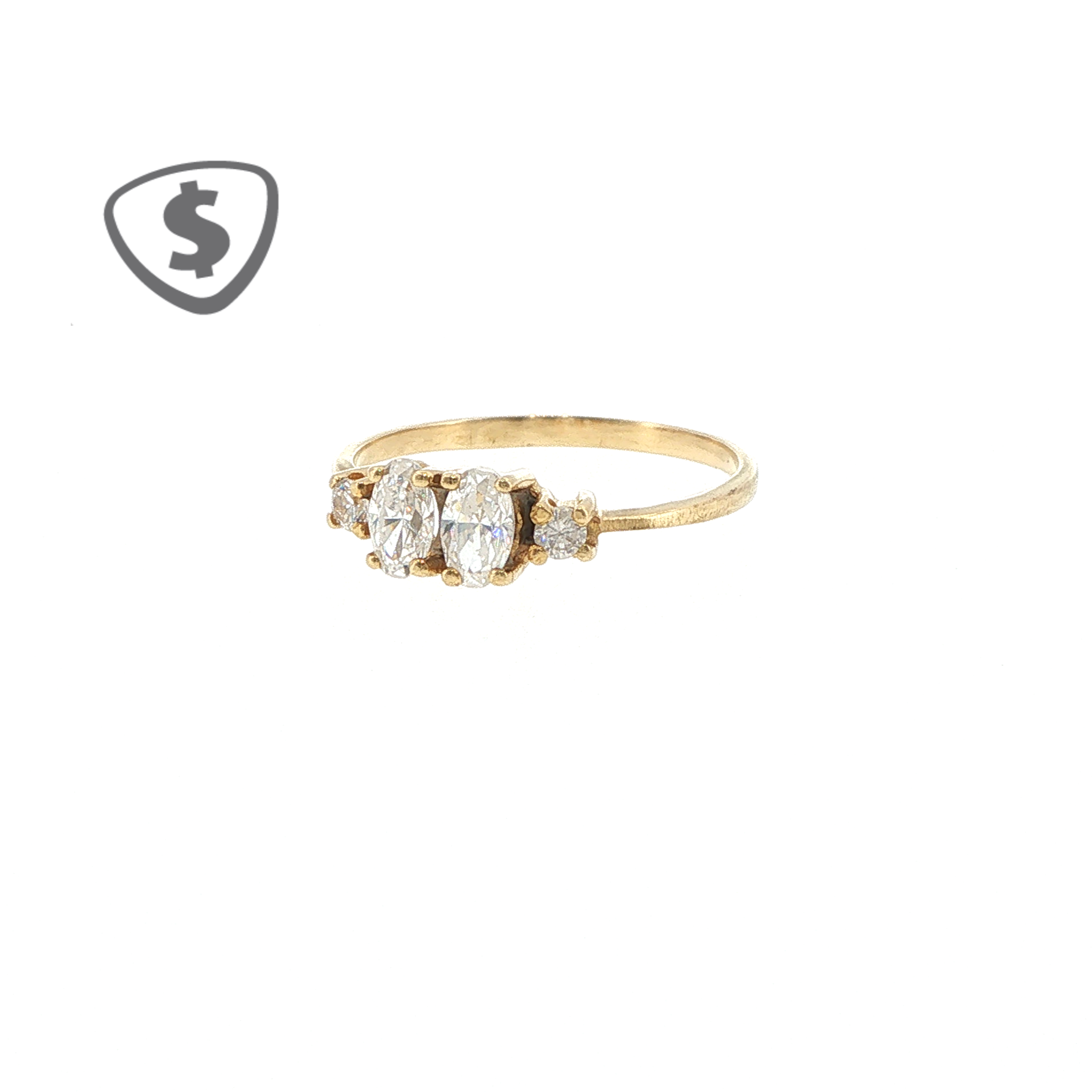 18ct Yellow Gold Trilogy Engagement Ring