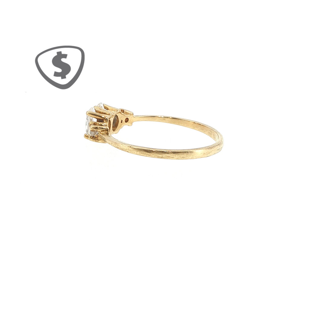 18ct Yellow Gold Trilogy Engagement Ring