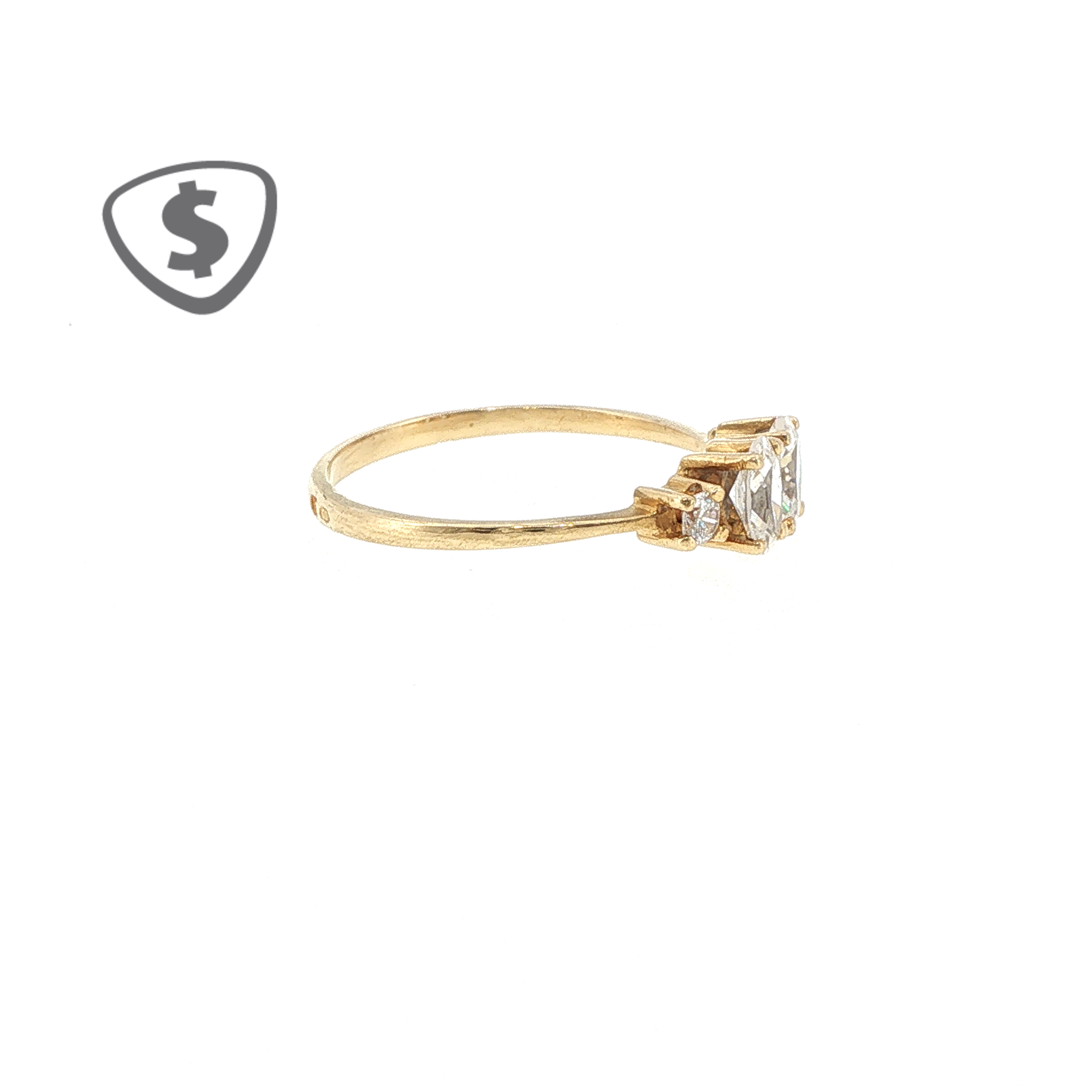 18ct Yellow Gold Trilogy Engagement Ring