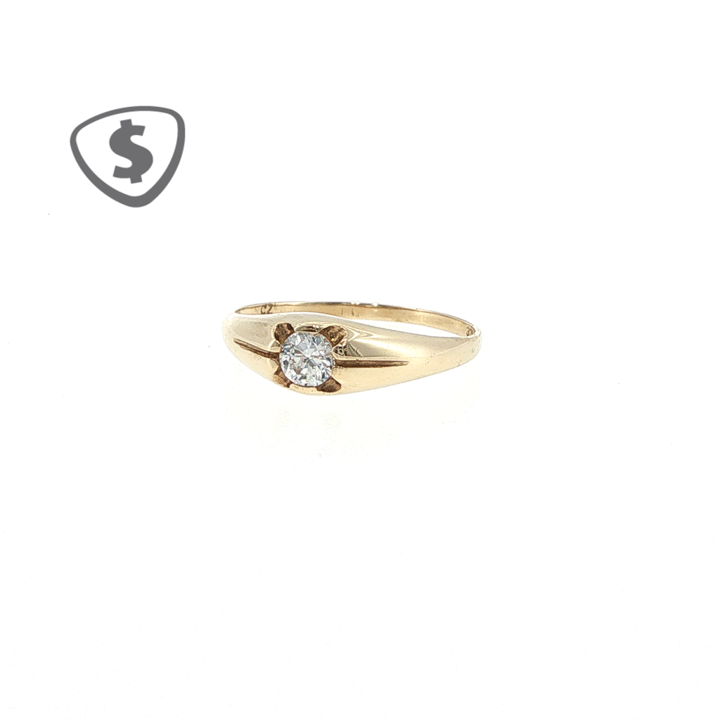 9ct Yellow Gold Solitaire Ring