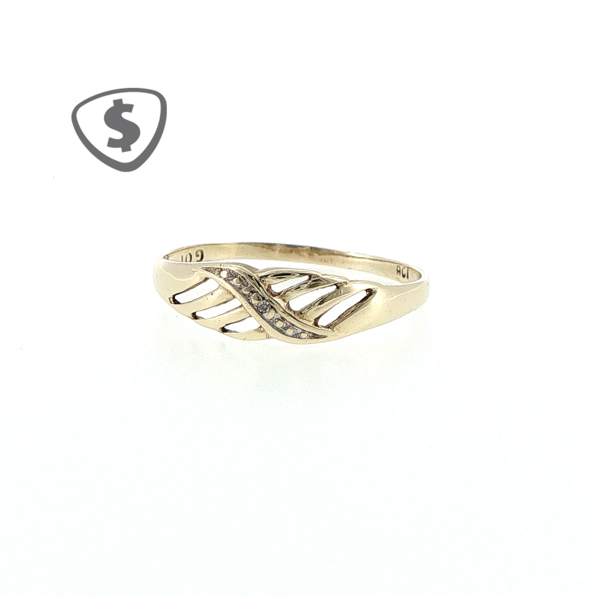 9ct Yellow Gold Crossover Ring
