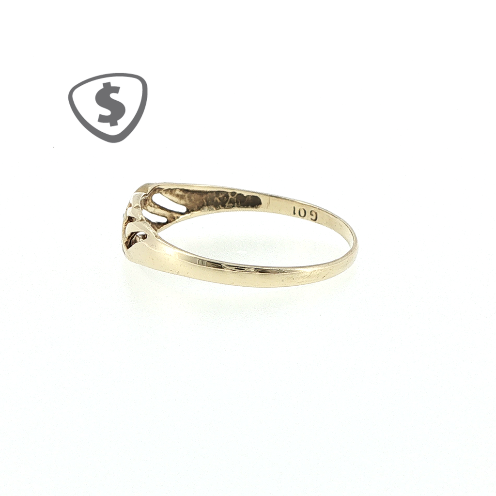 9ct Yellow Gold Crossover Ring