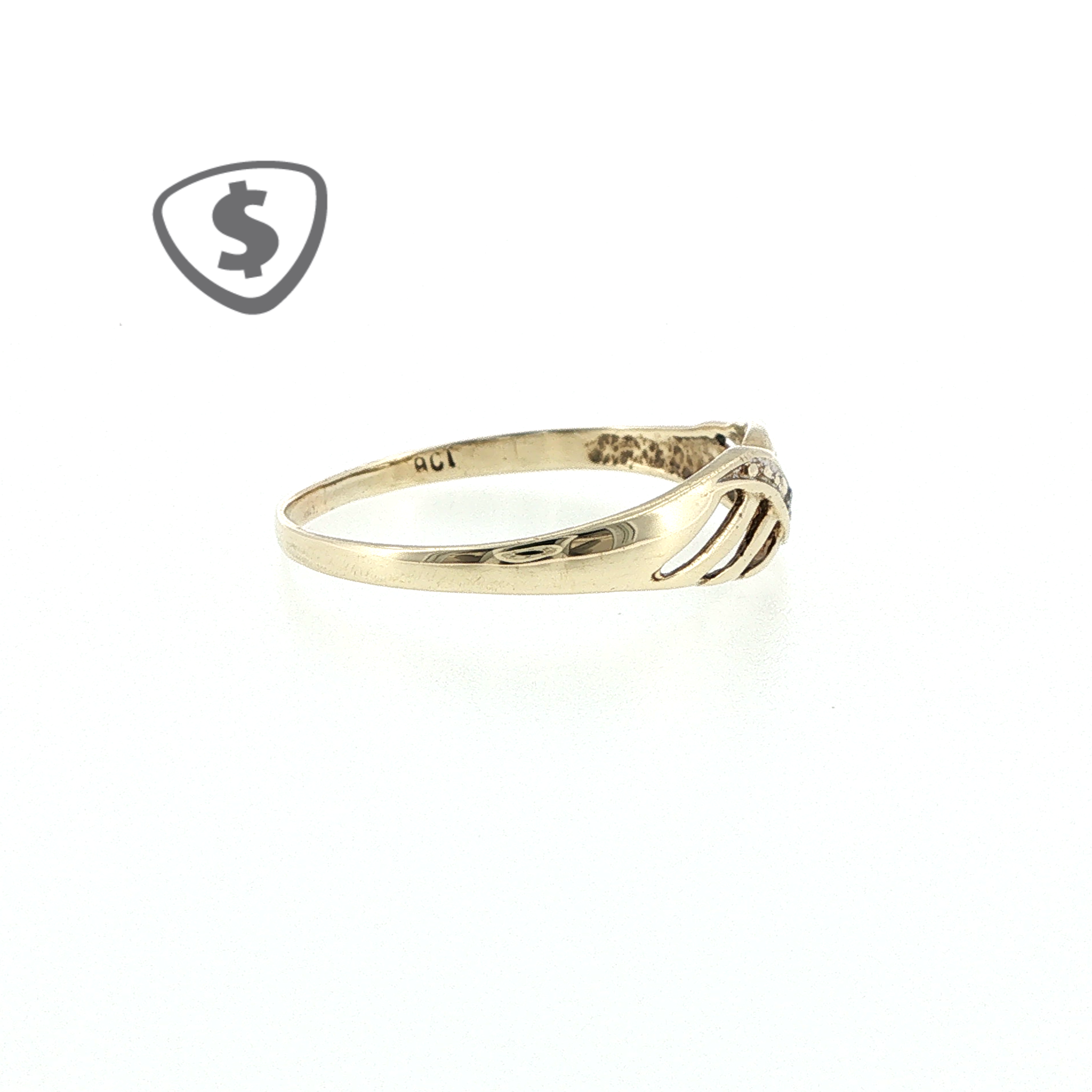 9ct Yellow Gold Crossover Ring