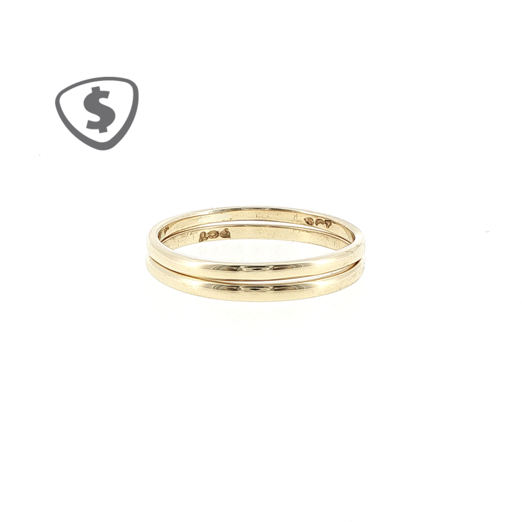 9ct Yellow Gold Ring Band Set