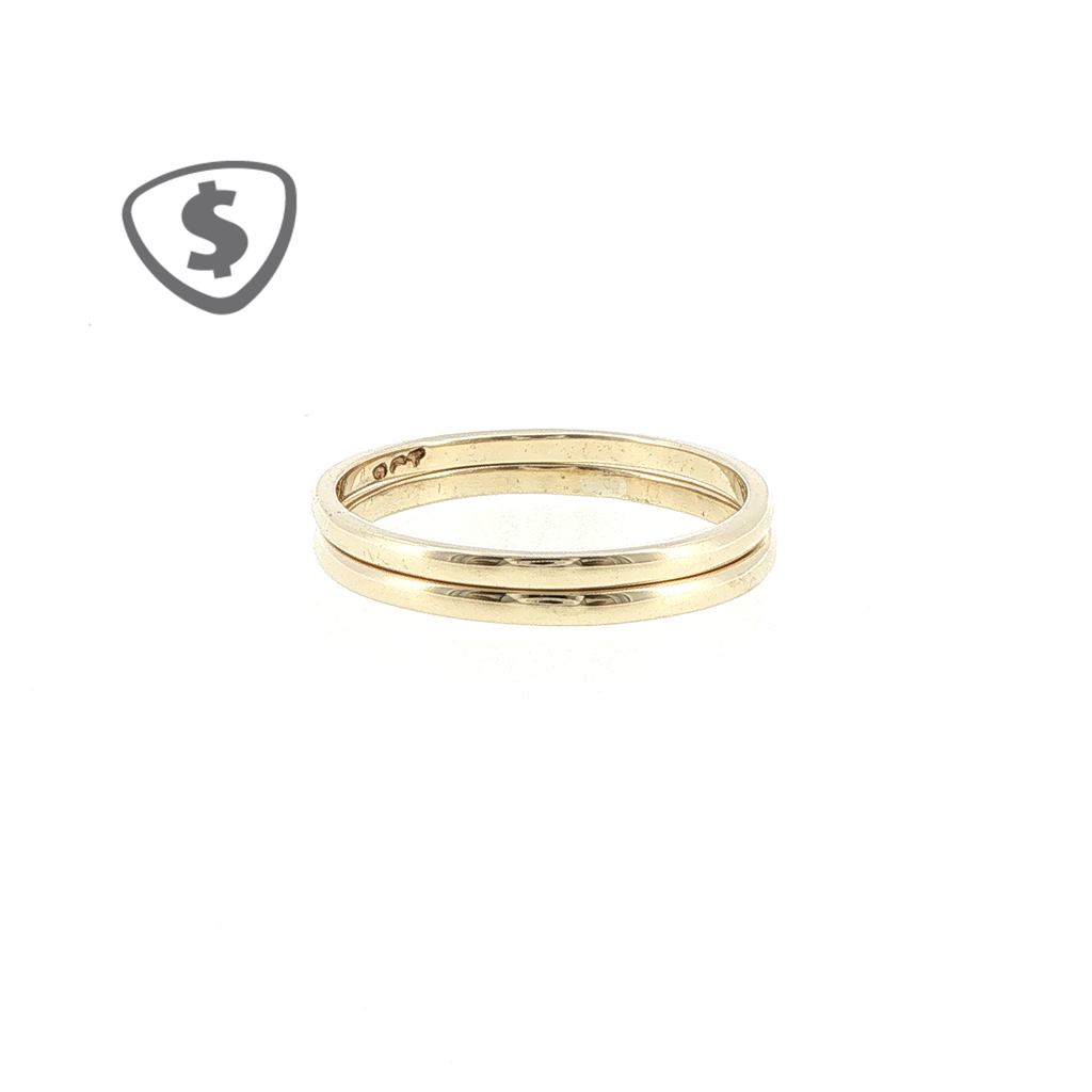 9ct Yellow Gold Ring Band Set