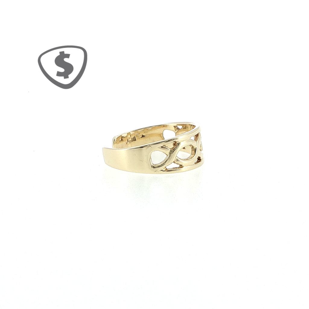 9ct Yellow Gold Adjustable Toe Ring