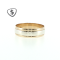 9ct Yellow and White Gold Wedding Ring