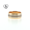 18ct Yellow and White Gold Wedding Ring
