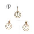 9ct Yellow Gold Matching Pendant and Earrings Set