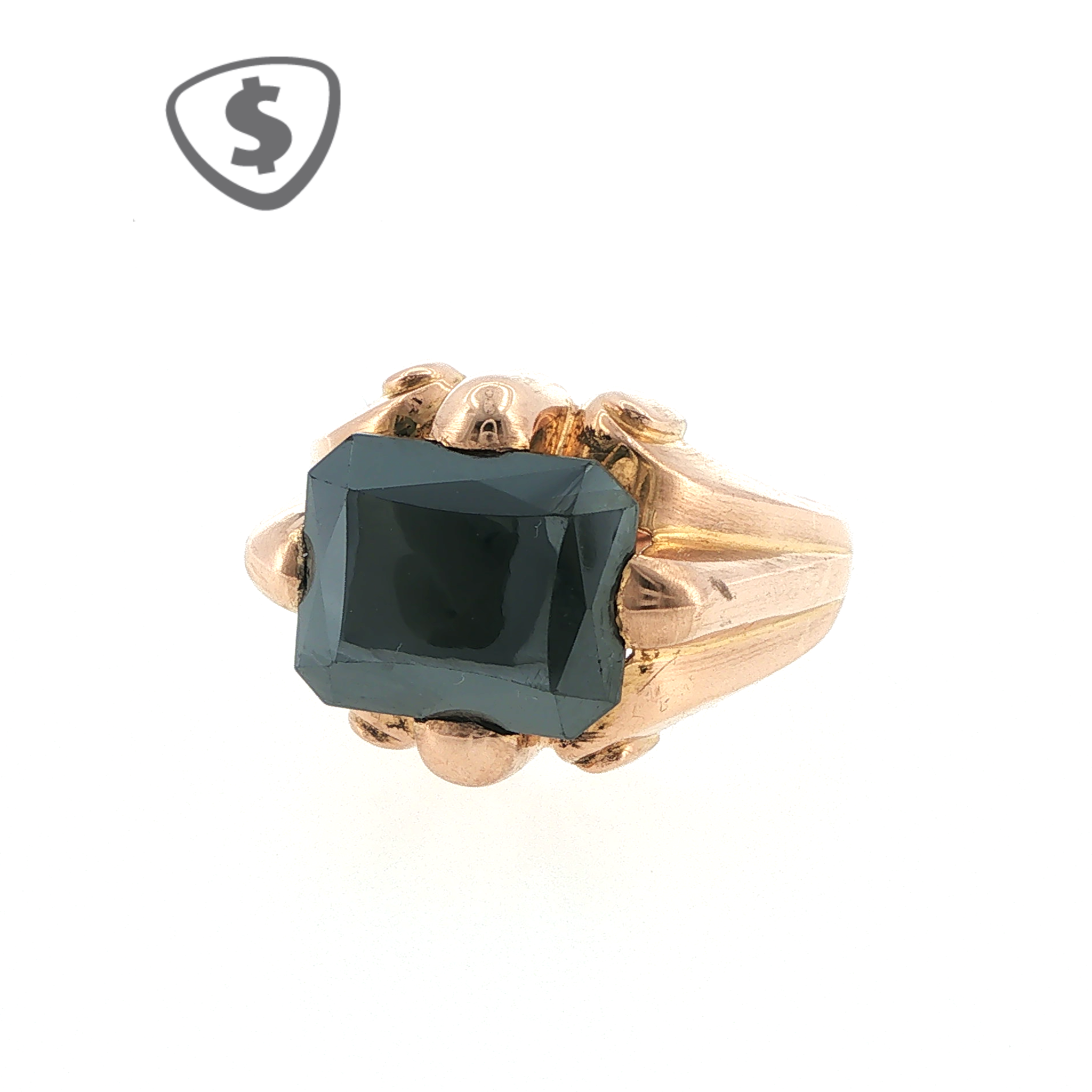 18ct Rose Gold Hematite Ring