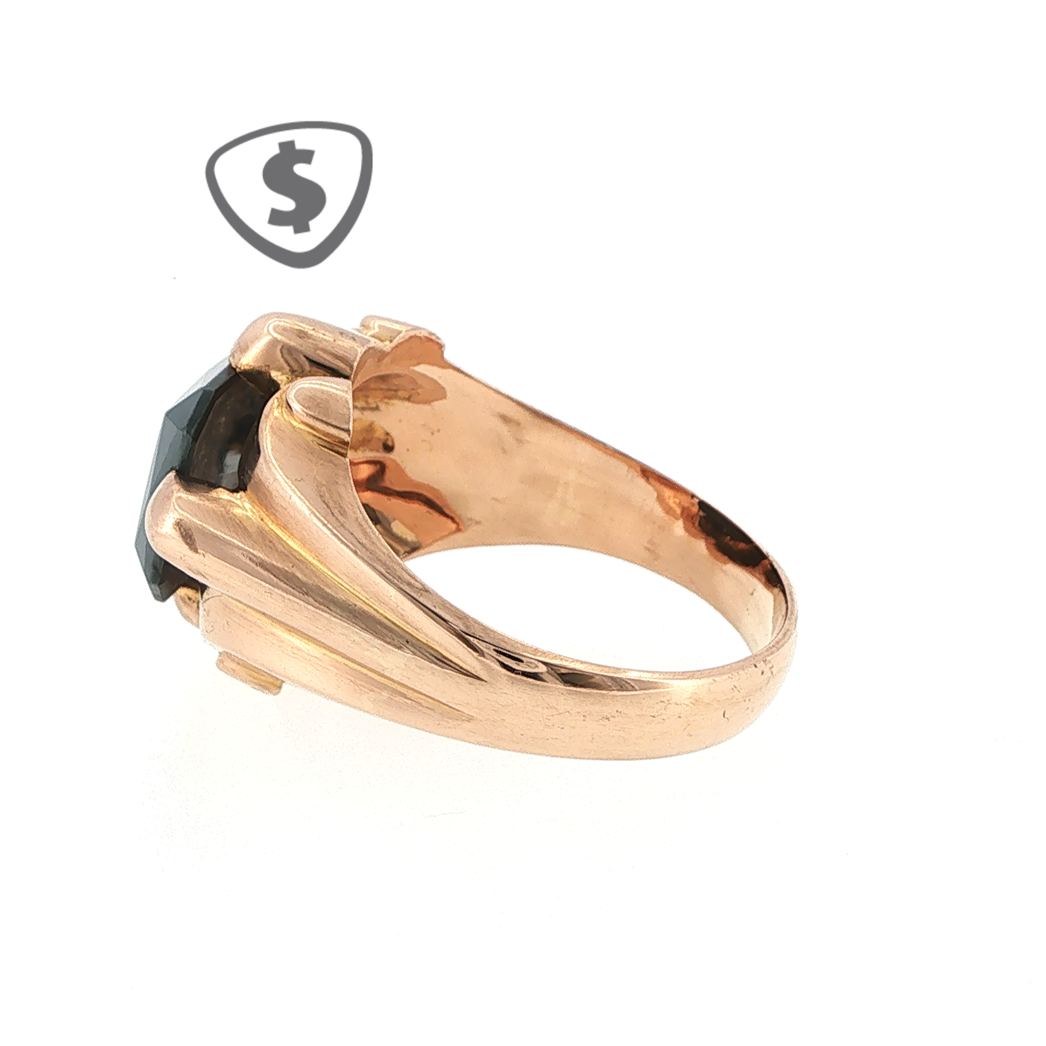 18ct Rose Gold Hematite Ring