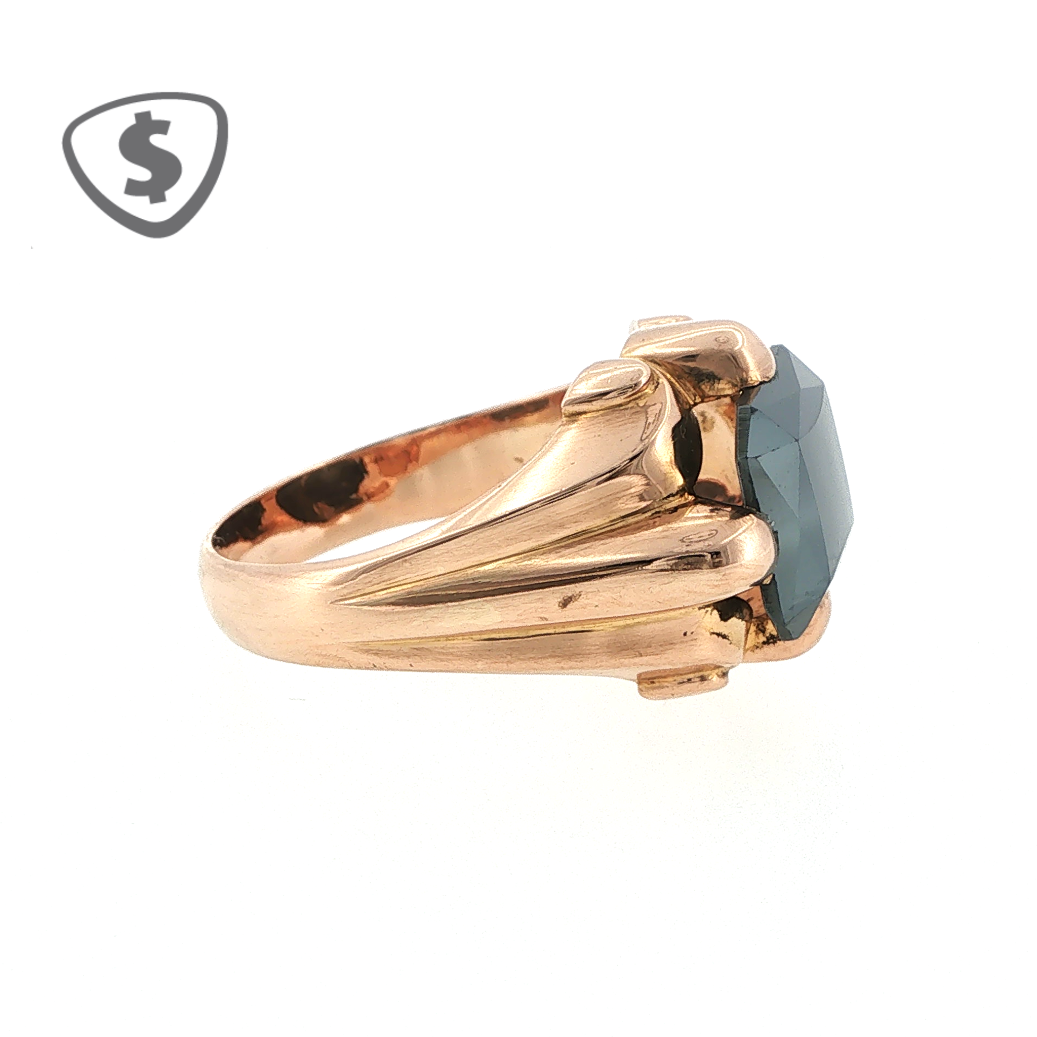 18ct Rose Gold Hematite Ring