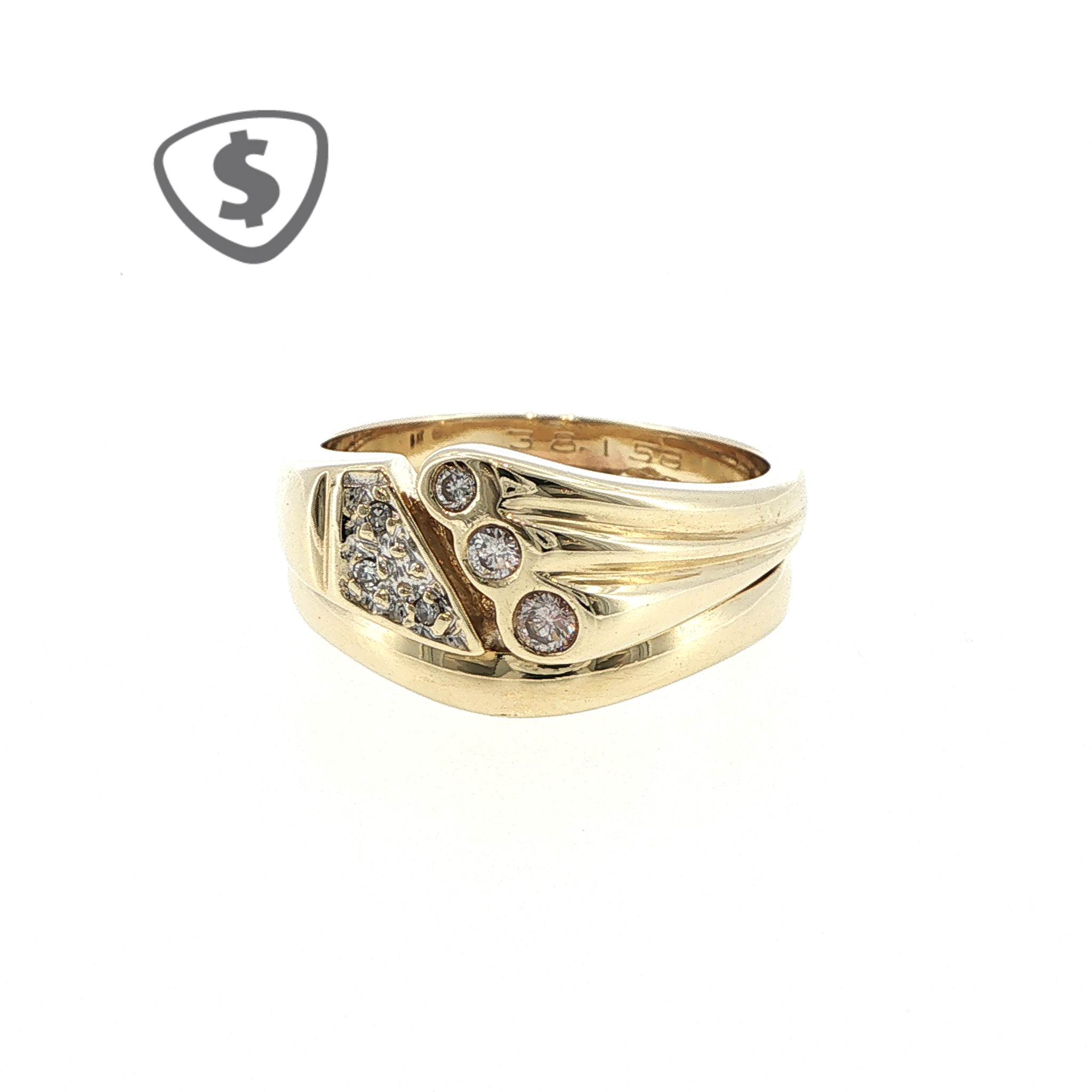 9ct Yellow Gold and Diamond Occasional Ring