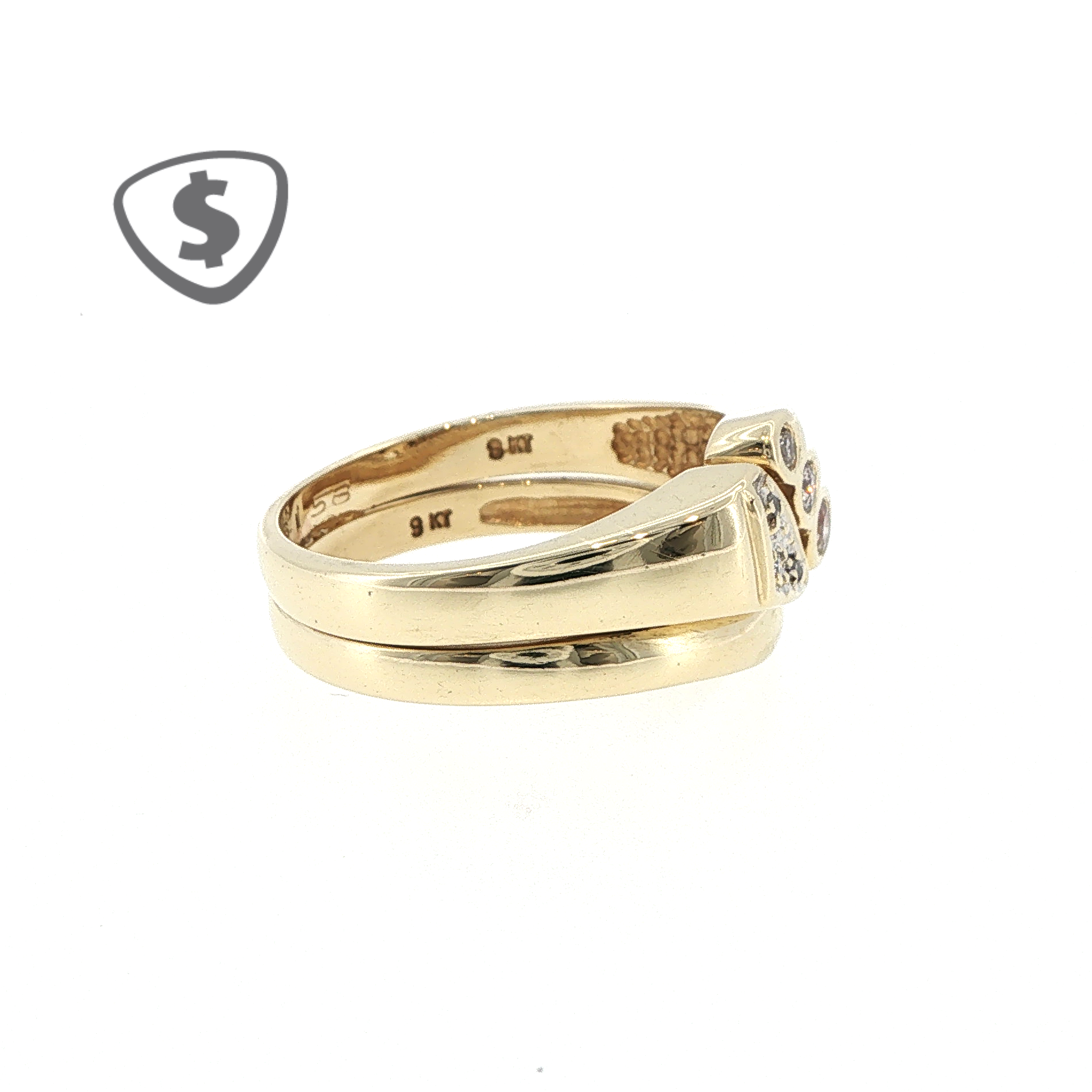 9ct Yellow Gold and Diamond Occasional Ring