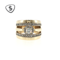 9ct Yellow Gold and Diamond Wedding Ring