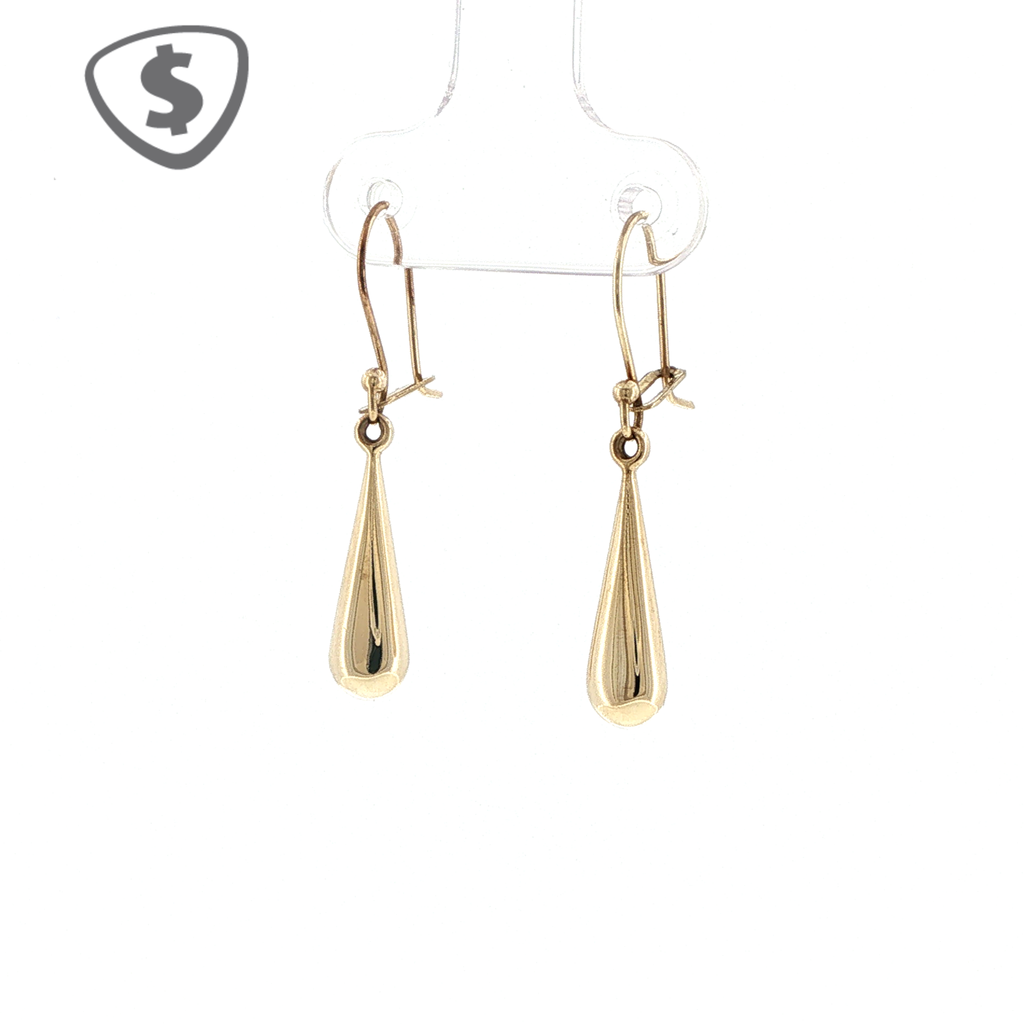 9ct Yellow Gold Polished Teardrop Earrings