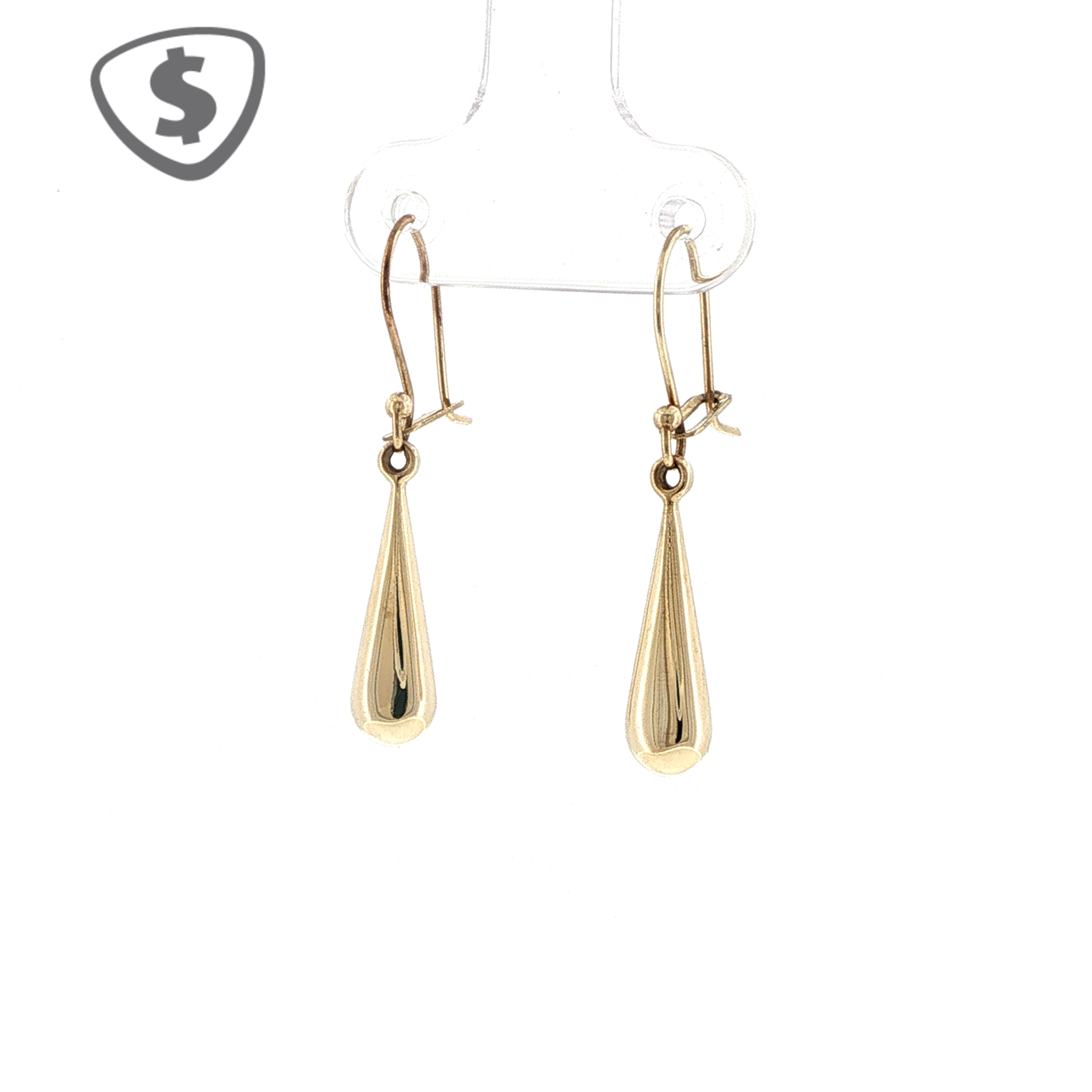 9ct Yellow Gold Polished Teardrop Earrings