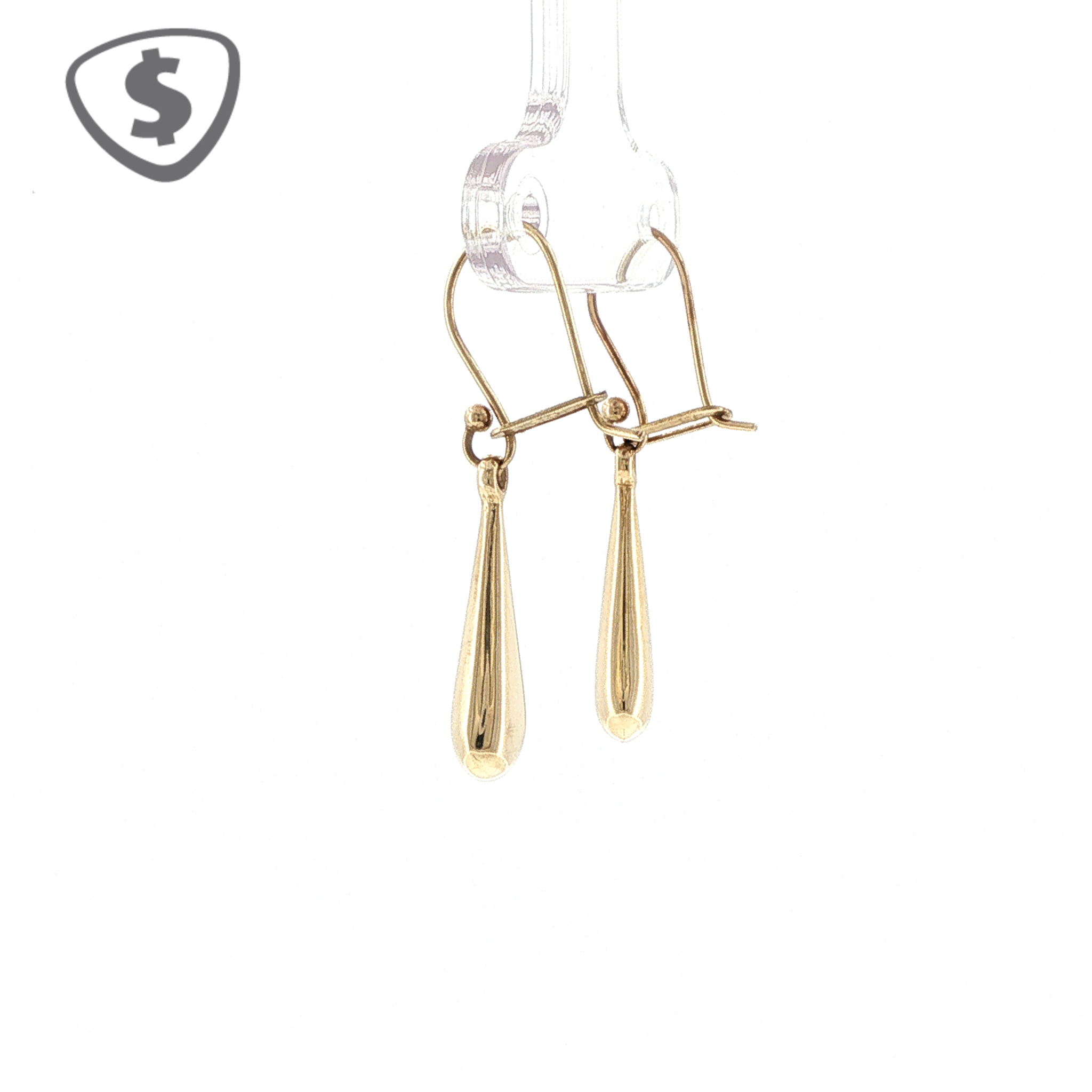 9ct Yellow Gold Polished Teardrop Earrings