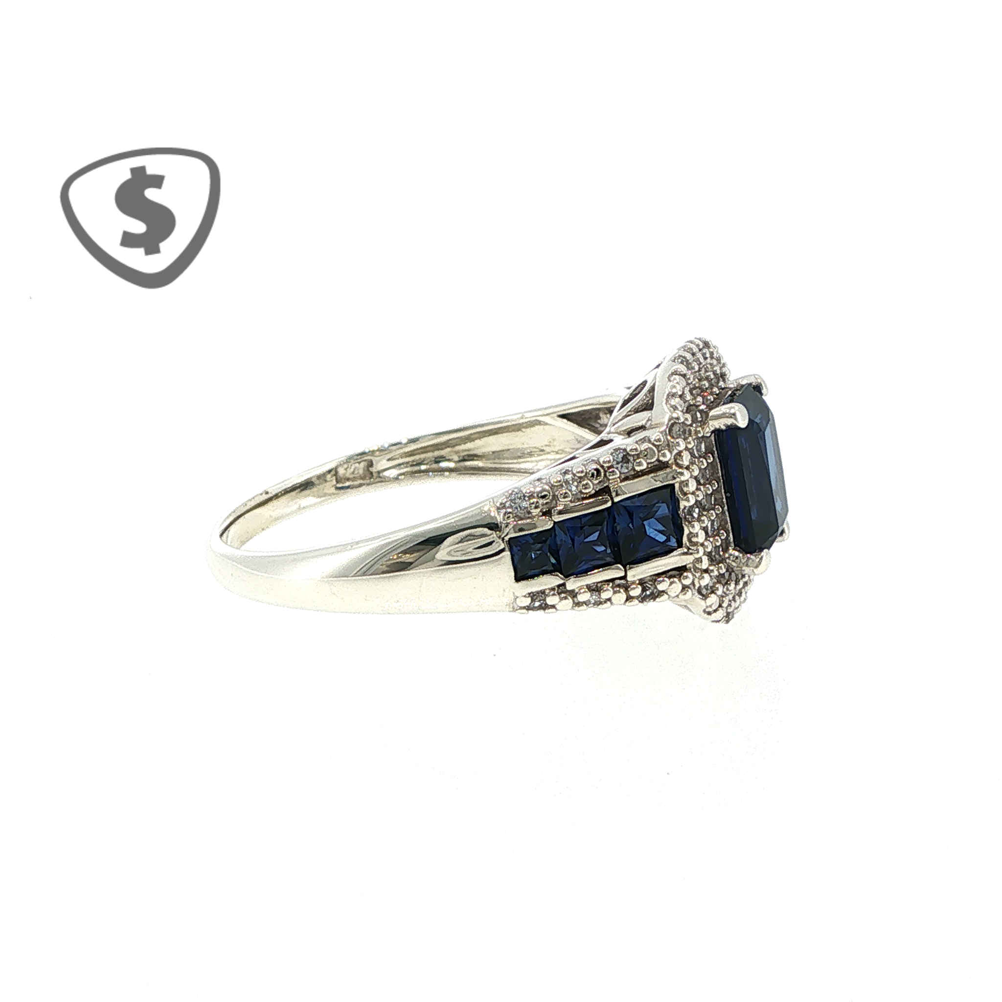 9ct White Gold Halo Engagement Ring