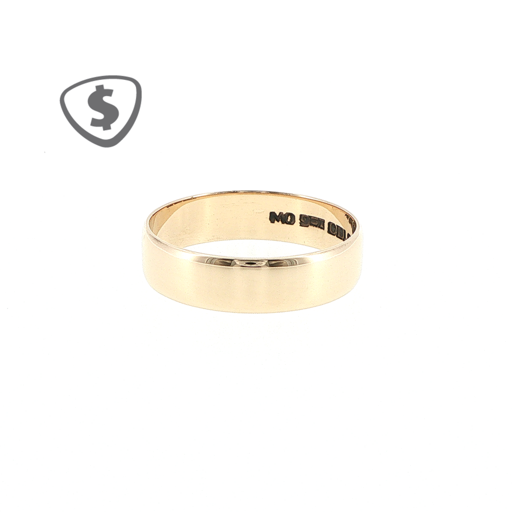 9ct Yellow Gold Plain Band Ring