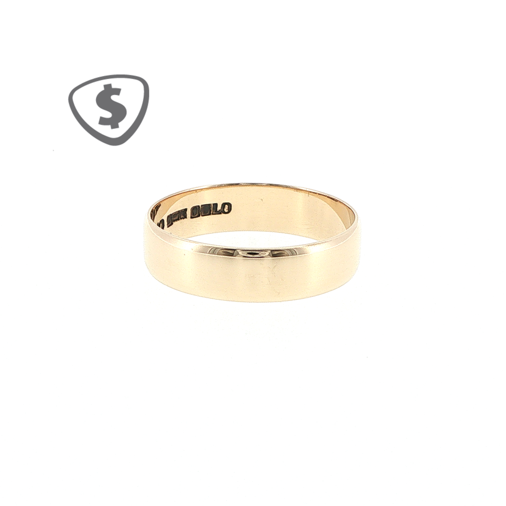 9ct Yellow Gold Plain Band Ring