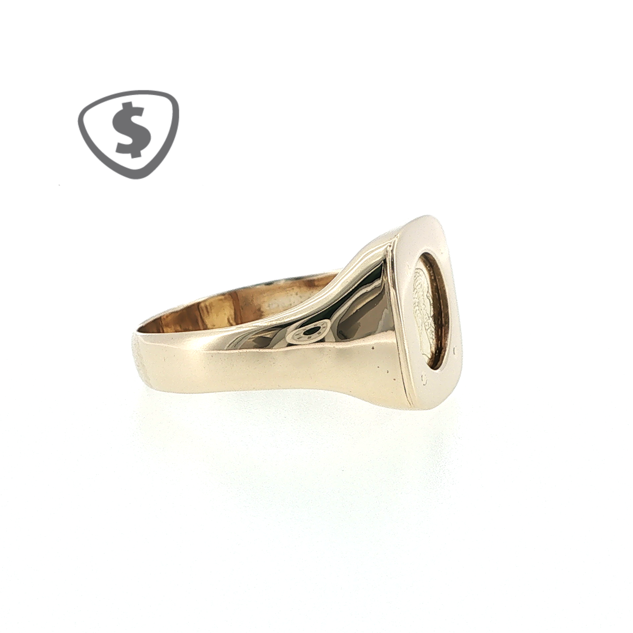 9ct Yellow Gold Signet Coin Ring