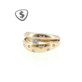 18ct Yellow and White Gold Diamond Engagement Ring