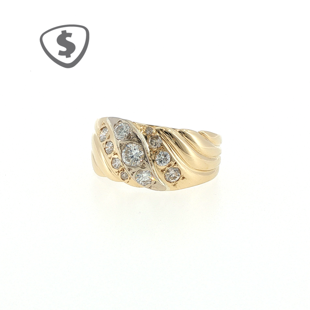 18ct Yellow Gold Diamond Cocktail Ring