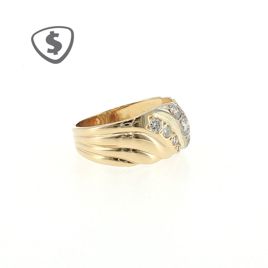 18ct Yellow Gold Diamond Cocktail Ring