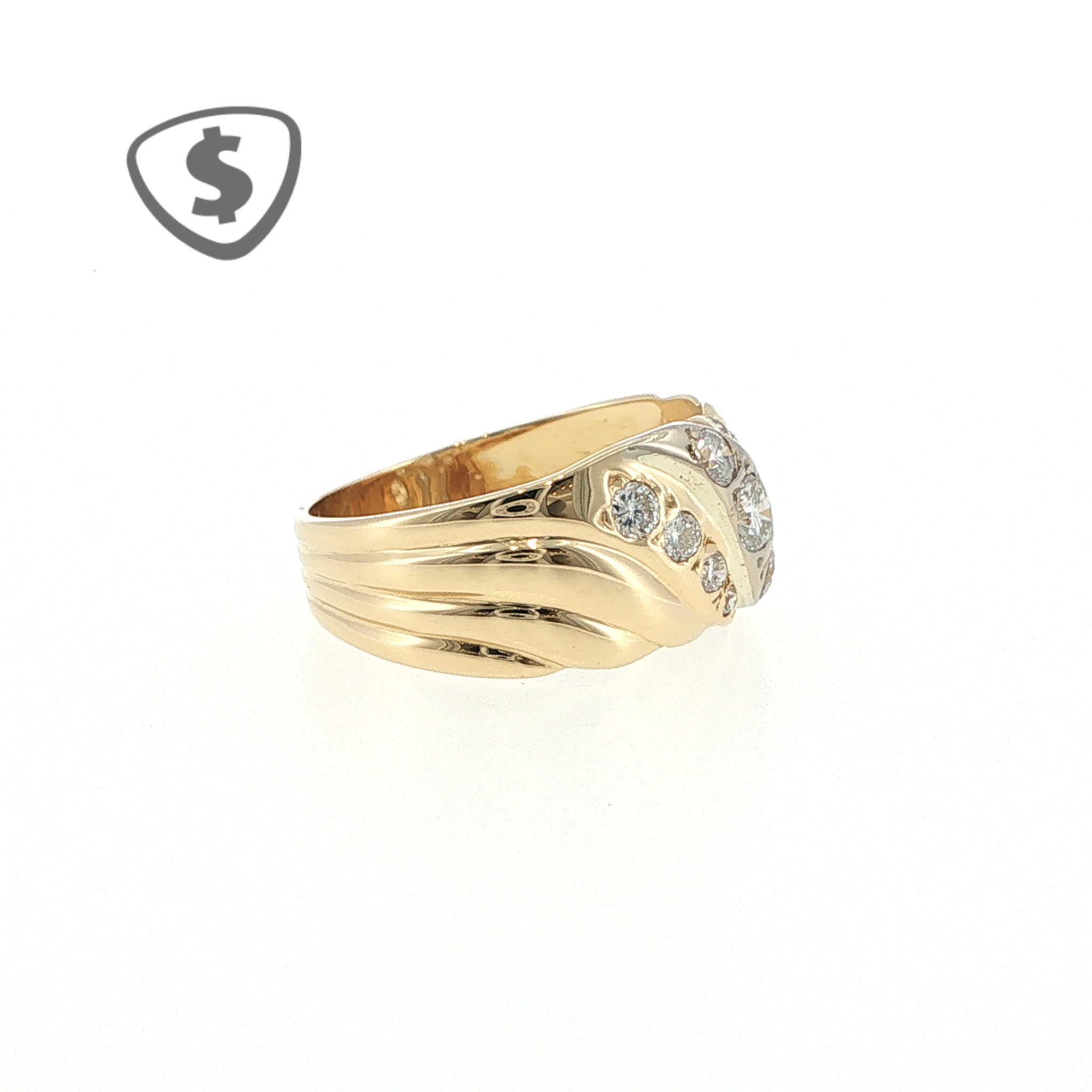 18ct Yellow Gold Diamond Cocktail Ring