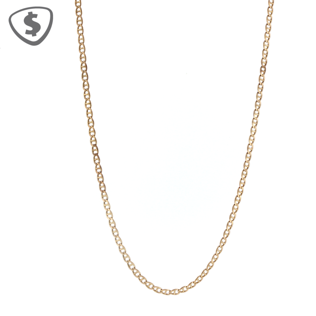 9ct Yellow Gold Mariner Link Chain Necklace